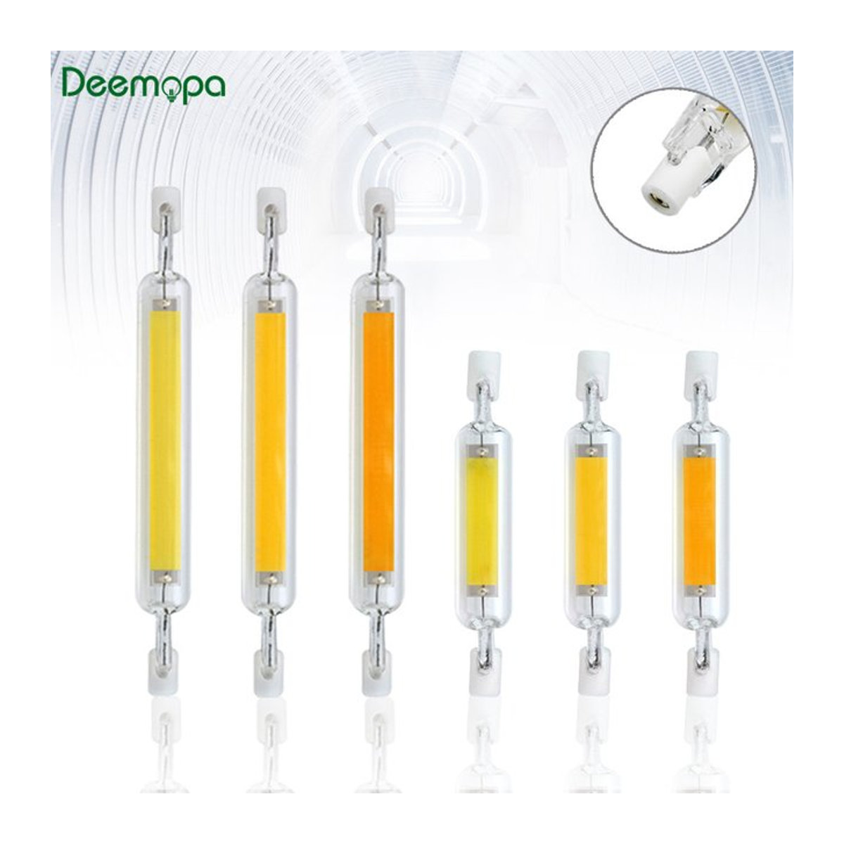 DEEMOPA LED R7S COB-Lampe aus Glas als Ersatz für Halogenlampen - Bild 1