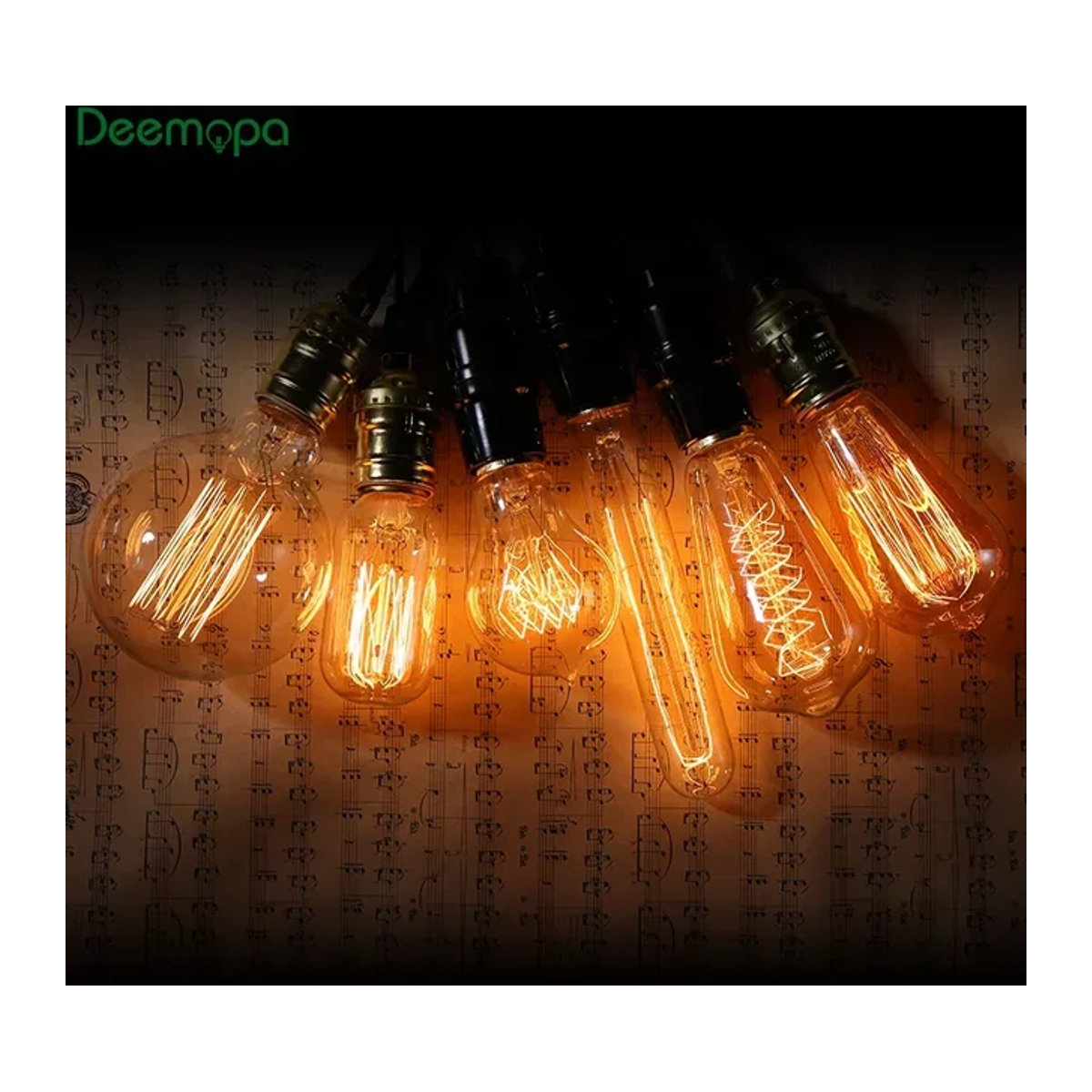 DEEMOPA Retro Edison LED Glühbirne E27 40W Gelb Glas Industrial Vintage Design - Bild 1