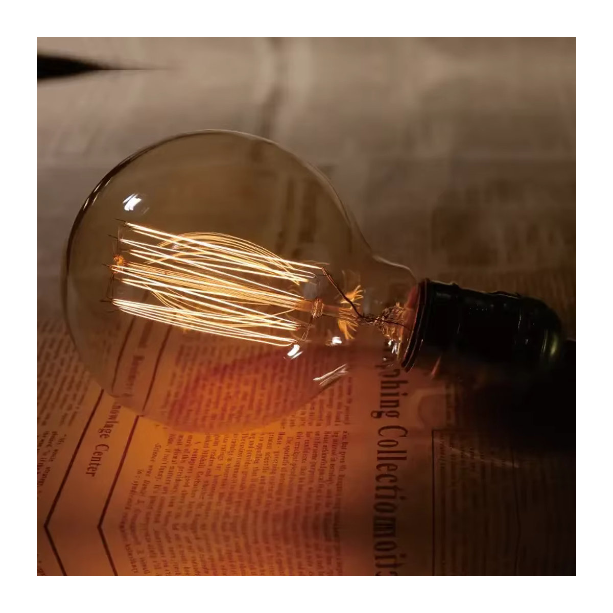 DEEMOPA Retro Edison LED Glühbirne E27 40W Gelb Glas Industrial Vintage Design - Bild 4