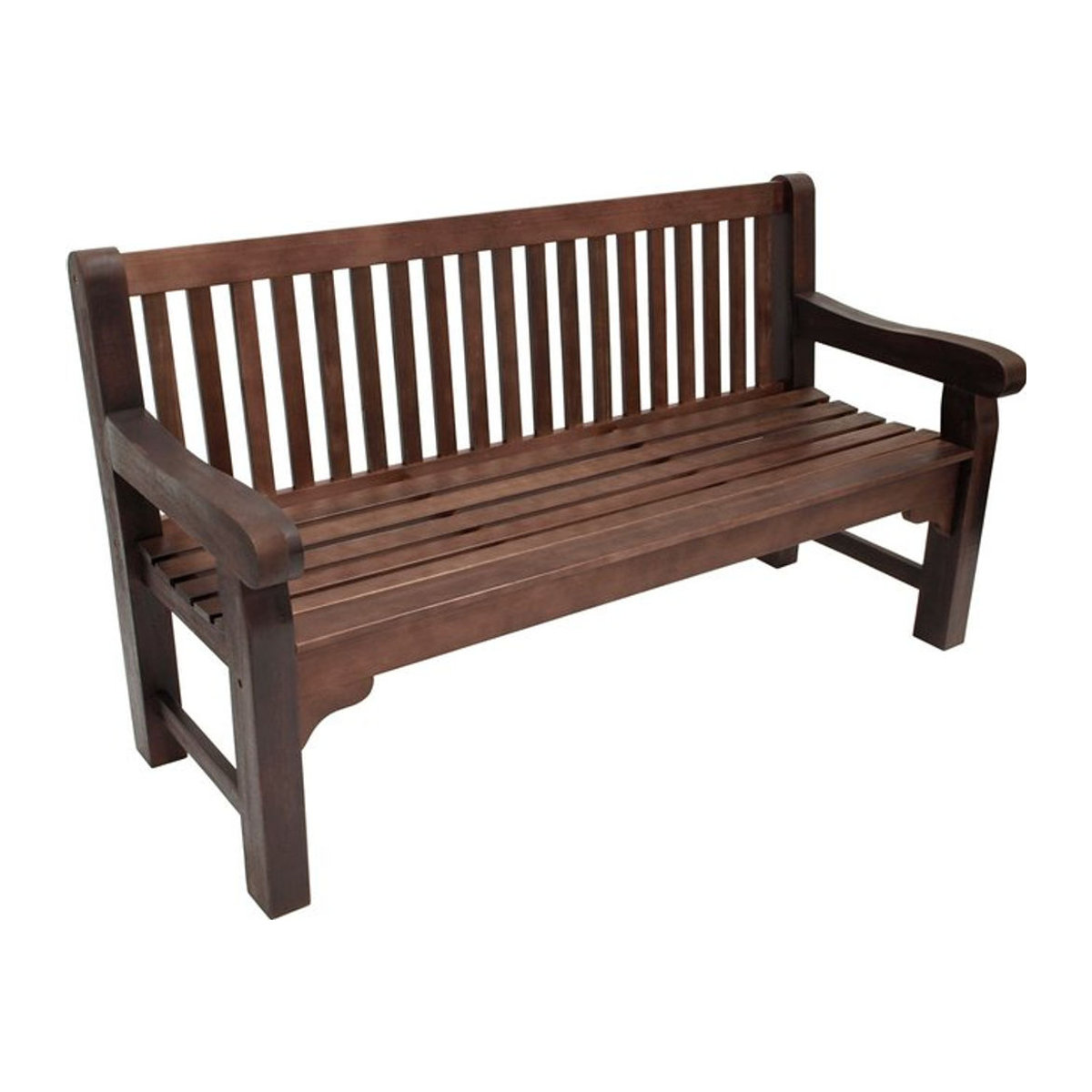 DEGAMO Gartenbank BRISTOL 3-Sitzer aus Eukalyptus-Holz, Braun, B/T/H: 162 x 69 x 90 cm - Bild 1