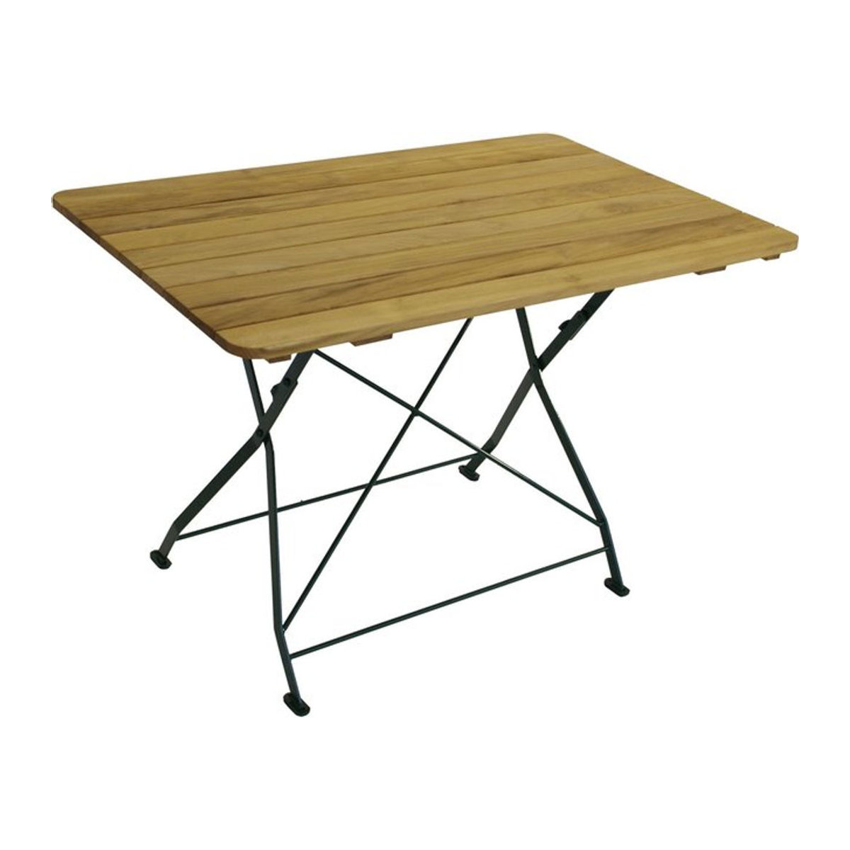 DEGAMO Klapptisch Bad Tölz Gartentisch aus Flachstahl und Robinie, Rechteckig, Grün, B: 110 cm, T: 70 cm, H: 72 cm - Bild 1