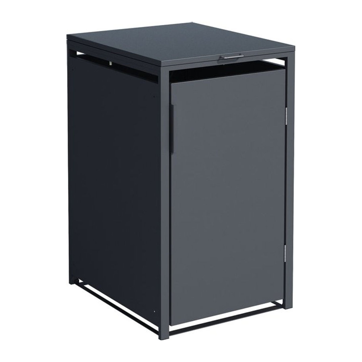DEGAMO Mülltonnenbox MÜNCHEN für 120 Liter Tonnen aus Stahl in Anthrazit, B/T/H: 60 x 62 x 102 cm - Bild 1