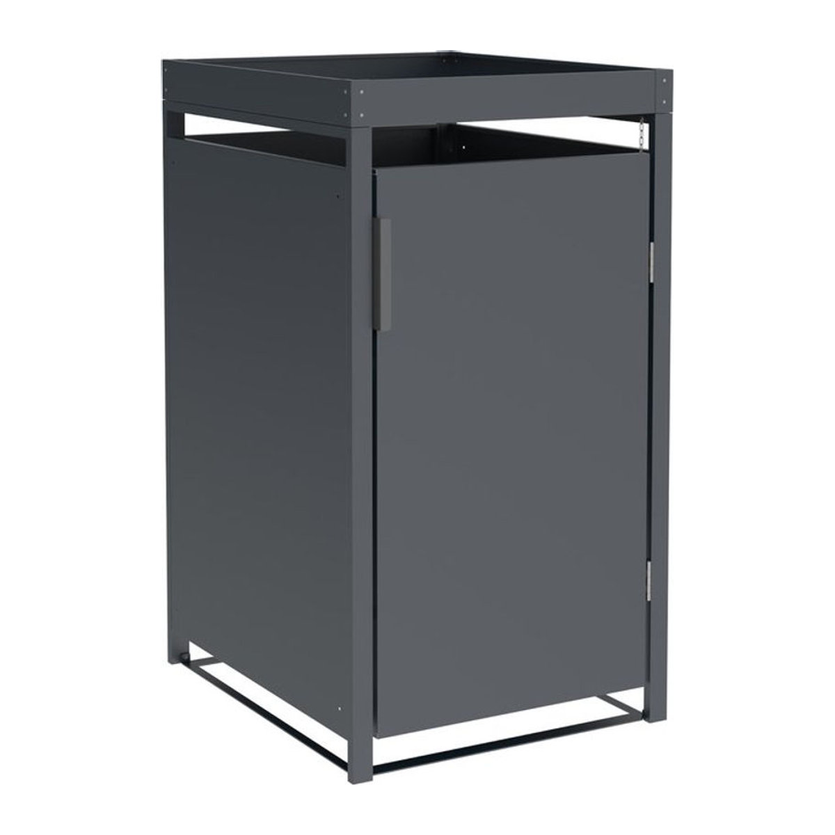 DEGAMO Mülltonnenbox ULM mit Pflanzkasten für 120 und 240 Liter, Stahl, anthrazit, H x B x T: 124 x 68 x 80 cm - Bild 1