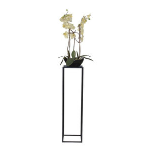 Deinhard Blumenständer aus Metall in Schwarz, modern und freistehend, B/T/H: 34 x 34 x 103 cm