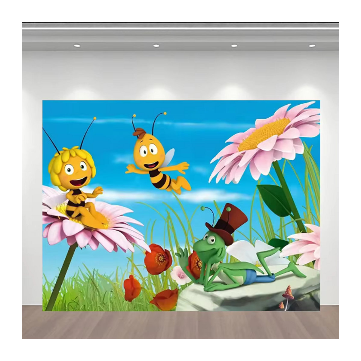 Dekoration für Kindergeburtstag und Babyparty mit Bienen und Sonnenblumen, mehrfarbig, 120 x 40 cm - Bild 2