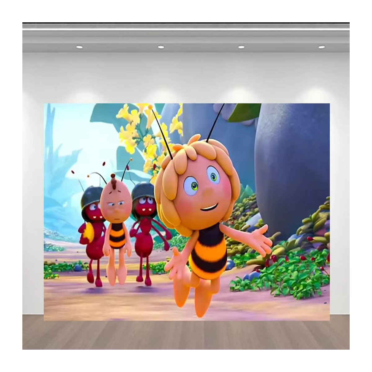 Dekoration für Kindergeburtstag und Babyparty mit Bienen und Sonnenblumen, mehrfarbig, 120 x 40 cm - Bild 4