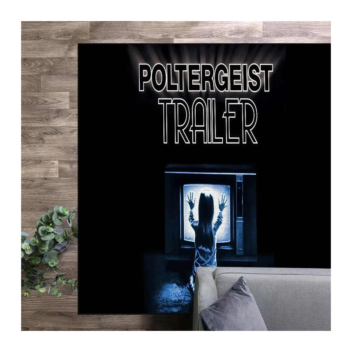 Dekorative Fußmatte Poltergeist Motiv in Schwarz für Wohnzimmer, Küche oder Bad - Bild 2