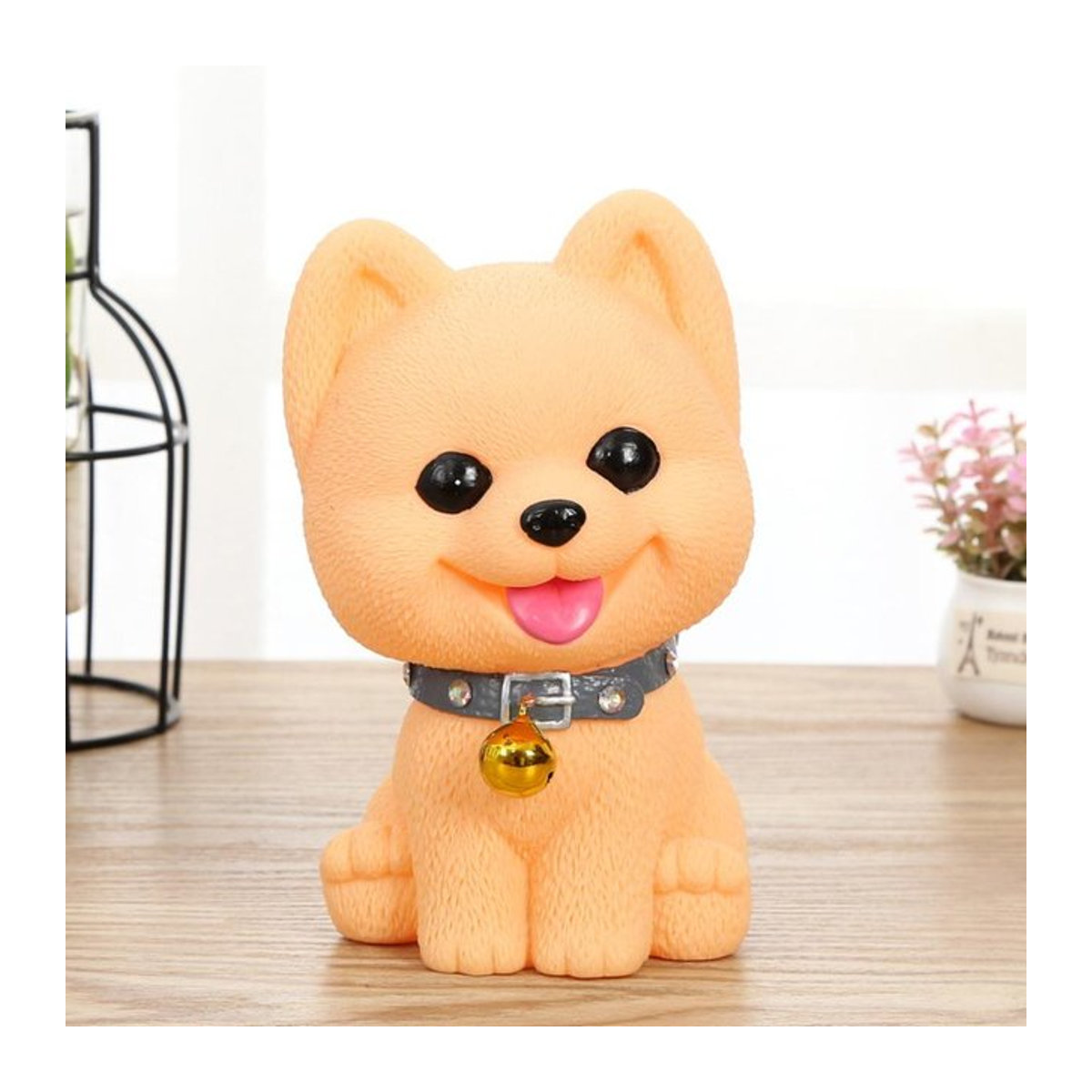 Dekorative Hunde-Spardose von qijuestate in Orange aus Kunstharz - Bild 1