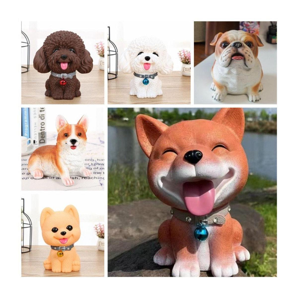 Dekorative Hunde-Spardose von qijuestate in Weiß aus Kunstharz für Kinder - Bild 6