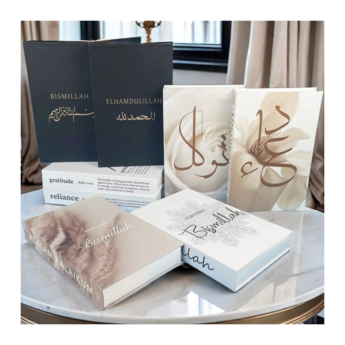 Dekorative Islamische Kaaba Eid Aufbewahrungsbox in Orientalischem Design als Luxus Buchornament für Wohnzimmer und Schlafzimmer, Mehrfarbig - Bild 1