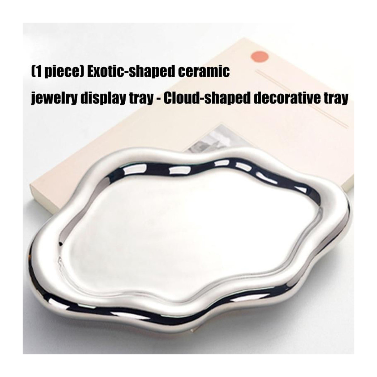 Dekorative Keramik-Schmuckschale in Wolkenform in Gold zur Präsentation von Schmuck und Kosmetik - Bild 3