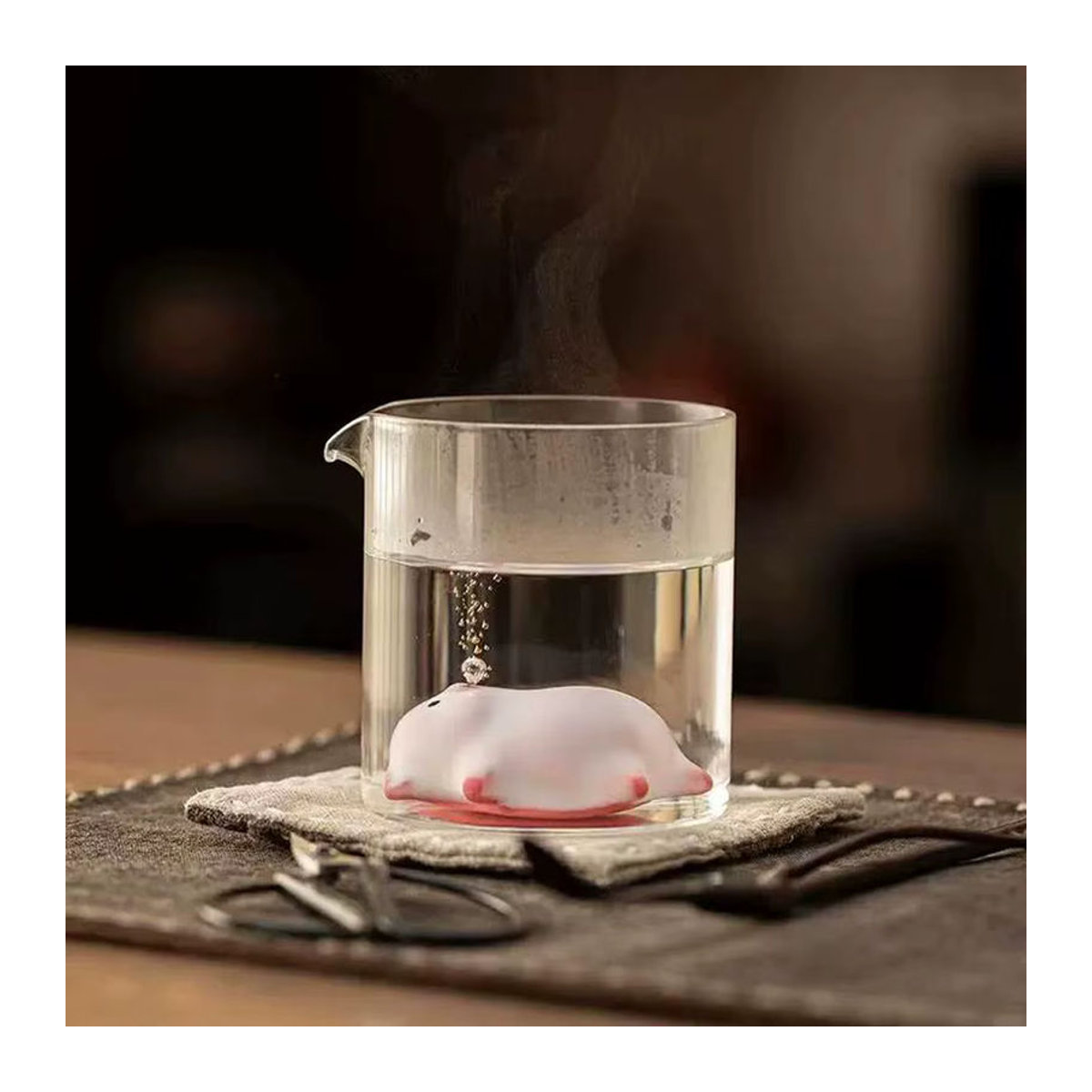 Dekorative Keramik Tasse in Form eines rosa Schweins als lustiges Tee-Set - Bild 4