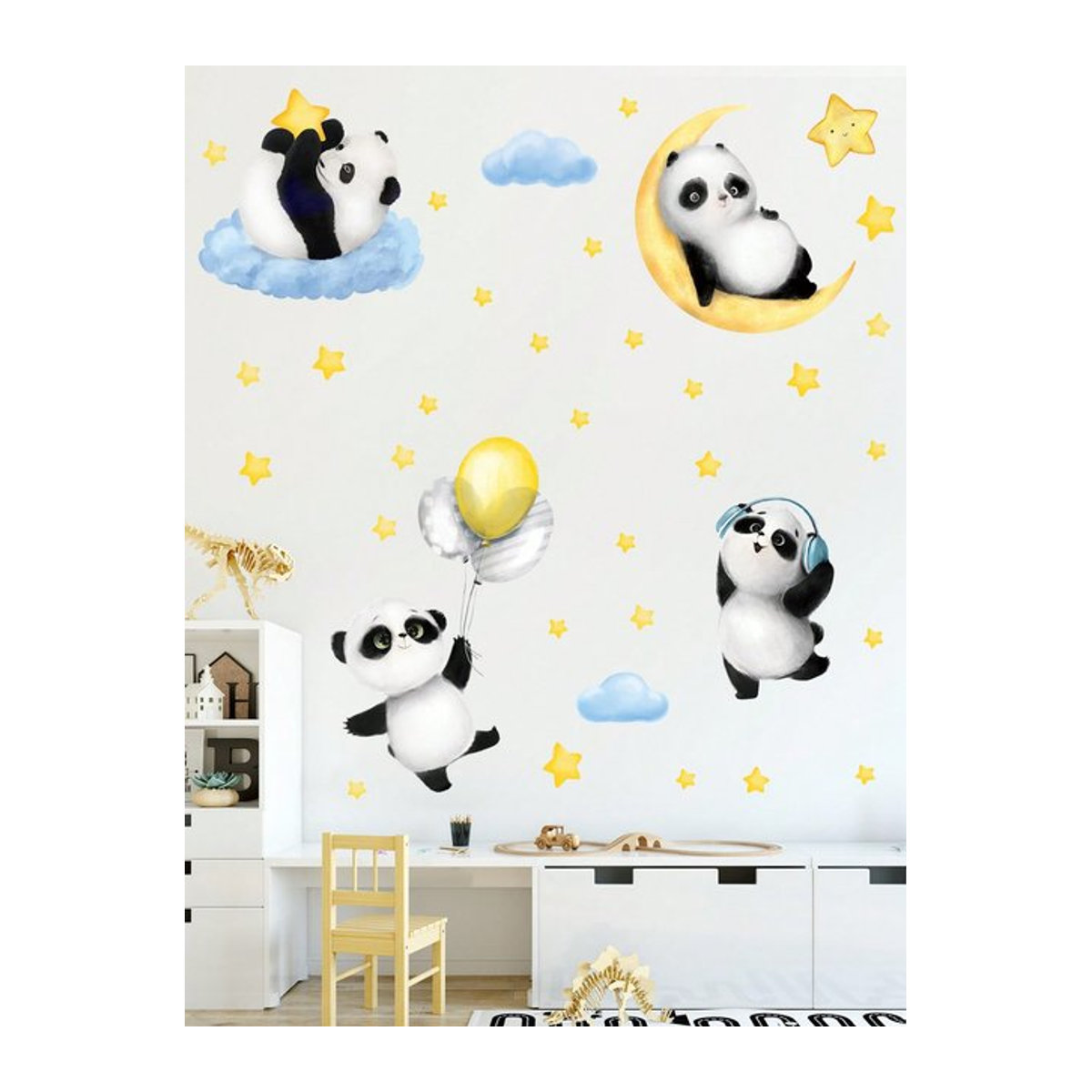 Dekorative Panda-Bambus Wandaufkleber für Kinder in Mehrfarbig mit Tiermotiv für Schlafzimmer und Kindergarten - Bild 1