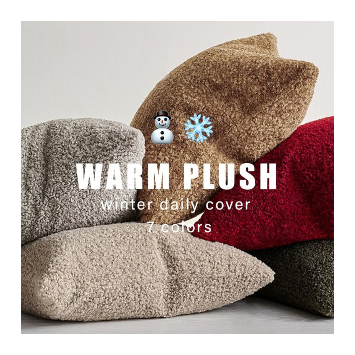 Dekorative Plüsch Kissenabdeckung Cozy Faux Pelz für Sofa und Wohnzimmer, B/B: 45 x 45 cm - Bild 1