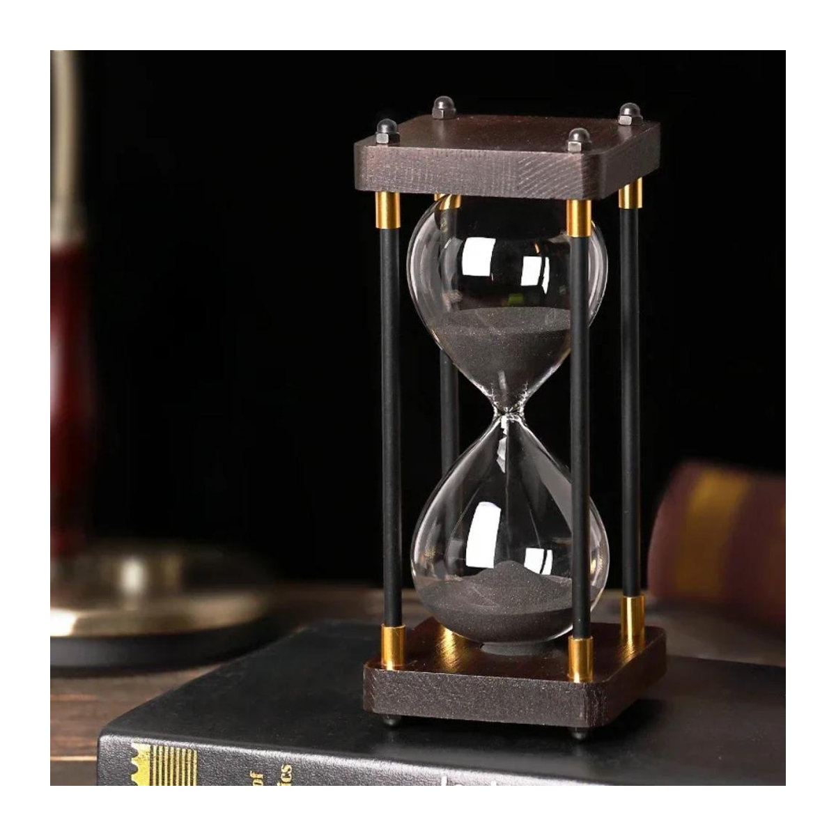 Dekorative Sanduhr aus Holz von Garden Supplies My in Lila mit 60 Minuten Timer - Bild 2