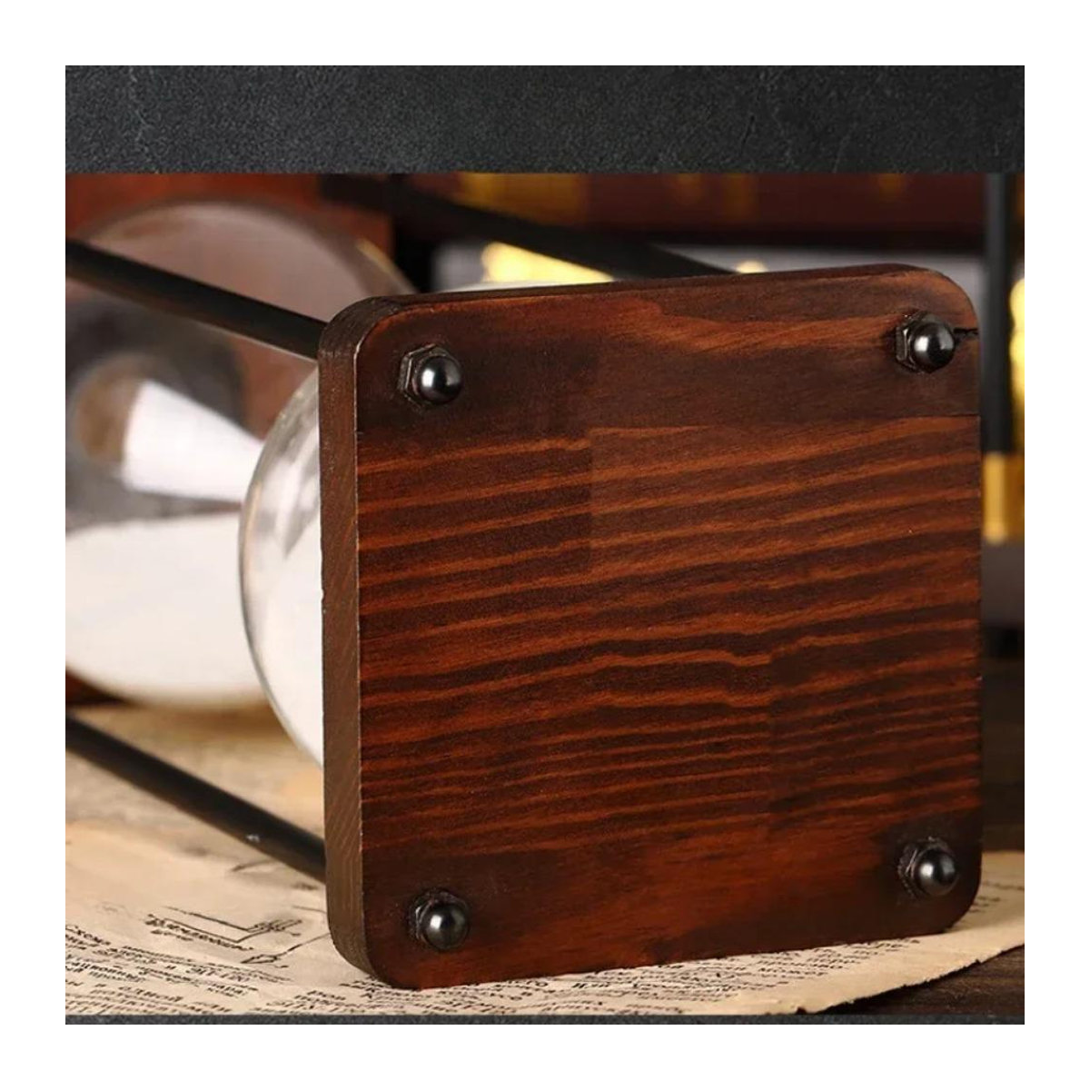 Dekorative Sanduhr aus Holz von Garden Supplies My in Lila mit 60 Minuten Timer - Bild 3