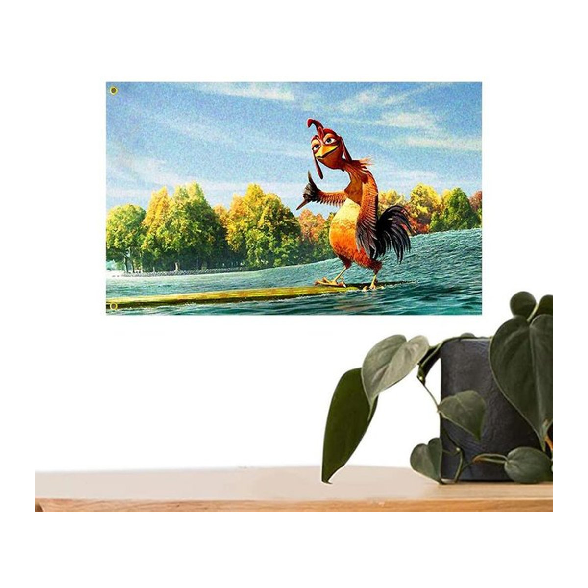 Dekorative Wandbehang Chicken Joe Tapisserie für Garten und Zuhause, Mehrfarbig, B: 90 cm, H: 150 cm - Bild 1