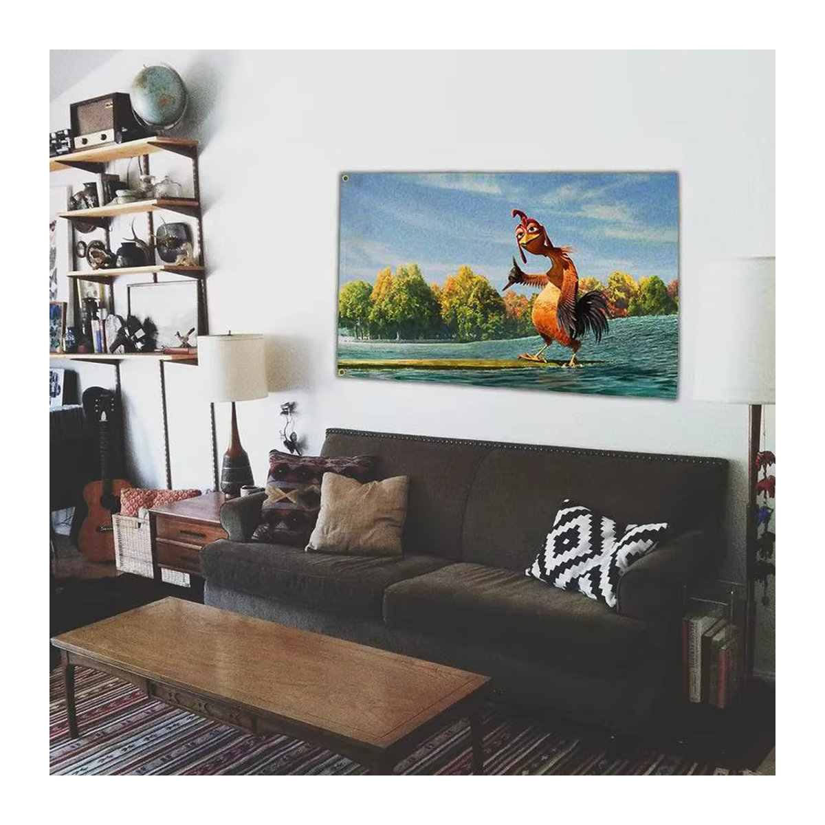 Dekorative Wandbehang Chicken Joe Tapisserie für Garten und Zuhause, Mehrfarbig, B: 90 cm, H: 150 cm - Bild 3