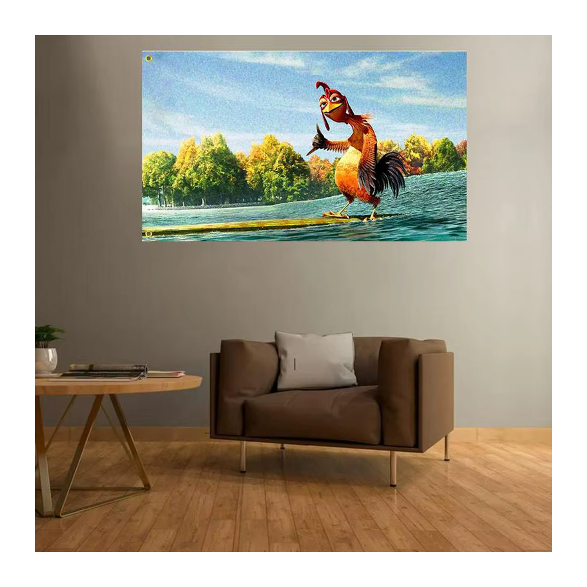 Dekorative Wandbehang Chicken Joe Tapisserie für Garten und Zuhause, Mehrfarbig, B: 90 cm, H: 150 cm - Bild 4