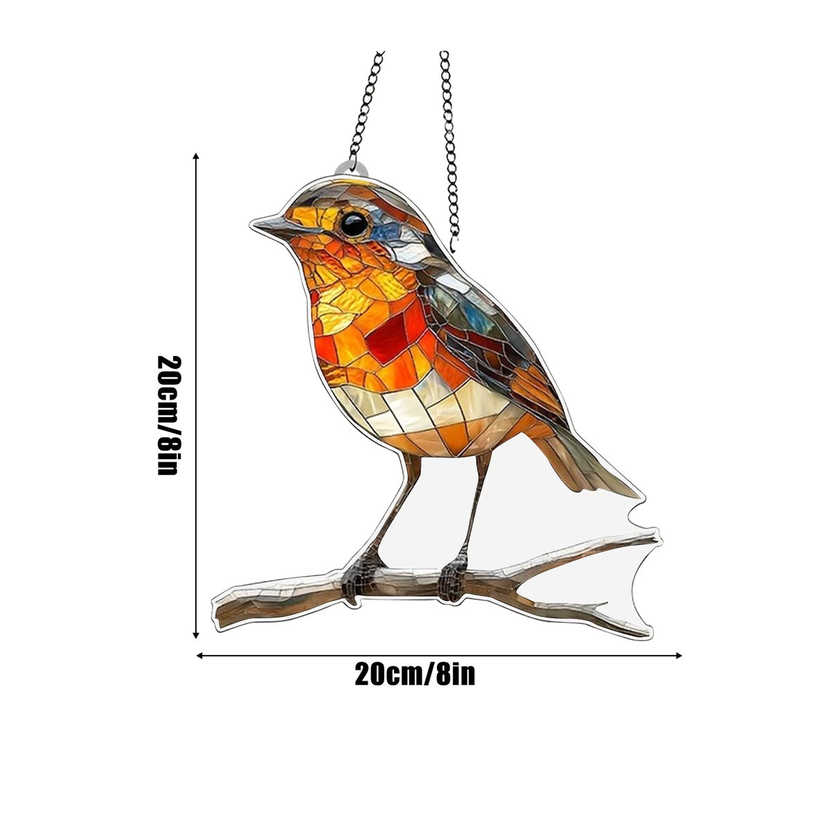 Dekorativer Acryl-Vogel Anhänger in Mehrfarbig für Fenster, Baum oder Wand zur Hängung - Bild 3