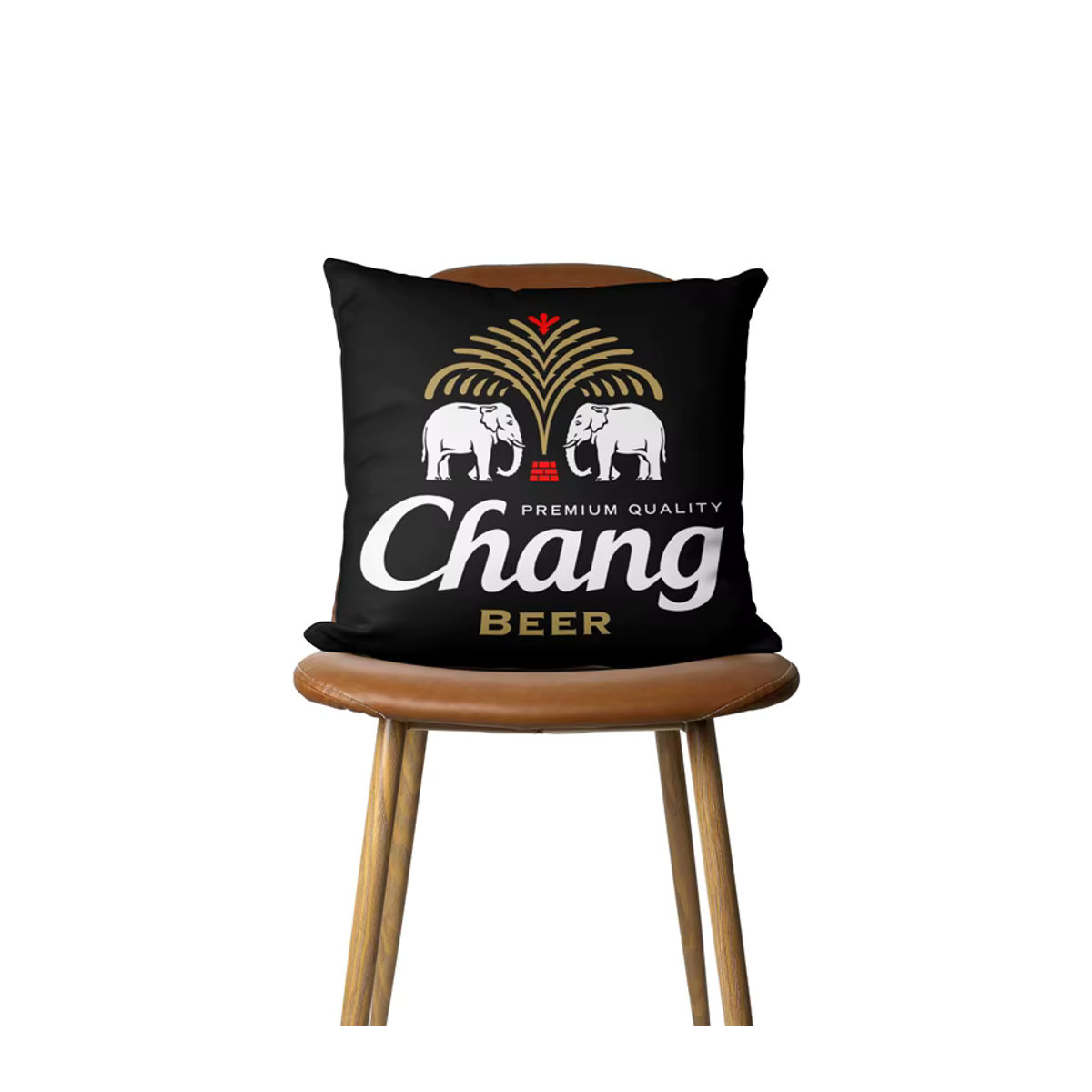 Dekorativer Chang Bier Kissenbezug in Schwarz, quadratisch, B/T/H: 45 x 45 x 0 cm - Bild 2