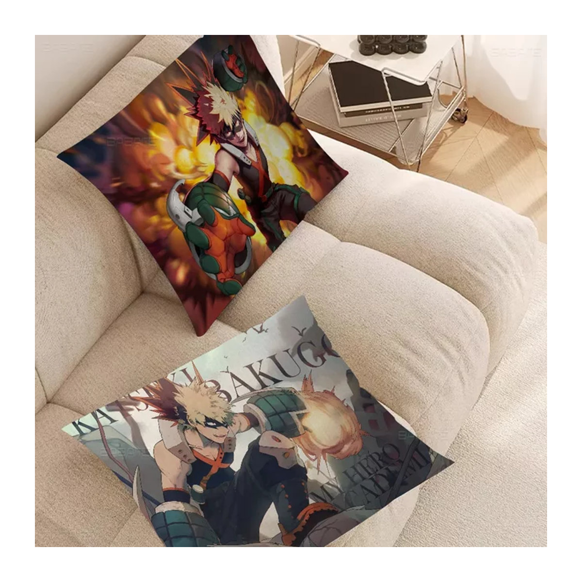 Dekorativer Kissenbezug My Hero Academia Bakugou Katsuki mit doppelseitigem Cartoon-Druck, mehrfarbig - Bild 1
