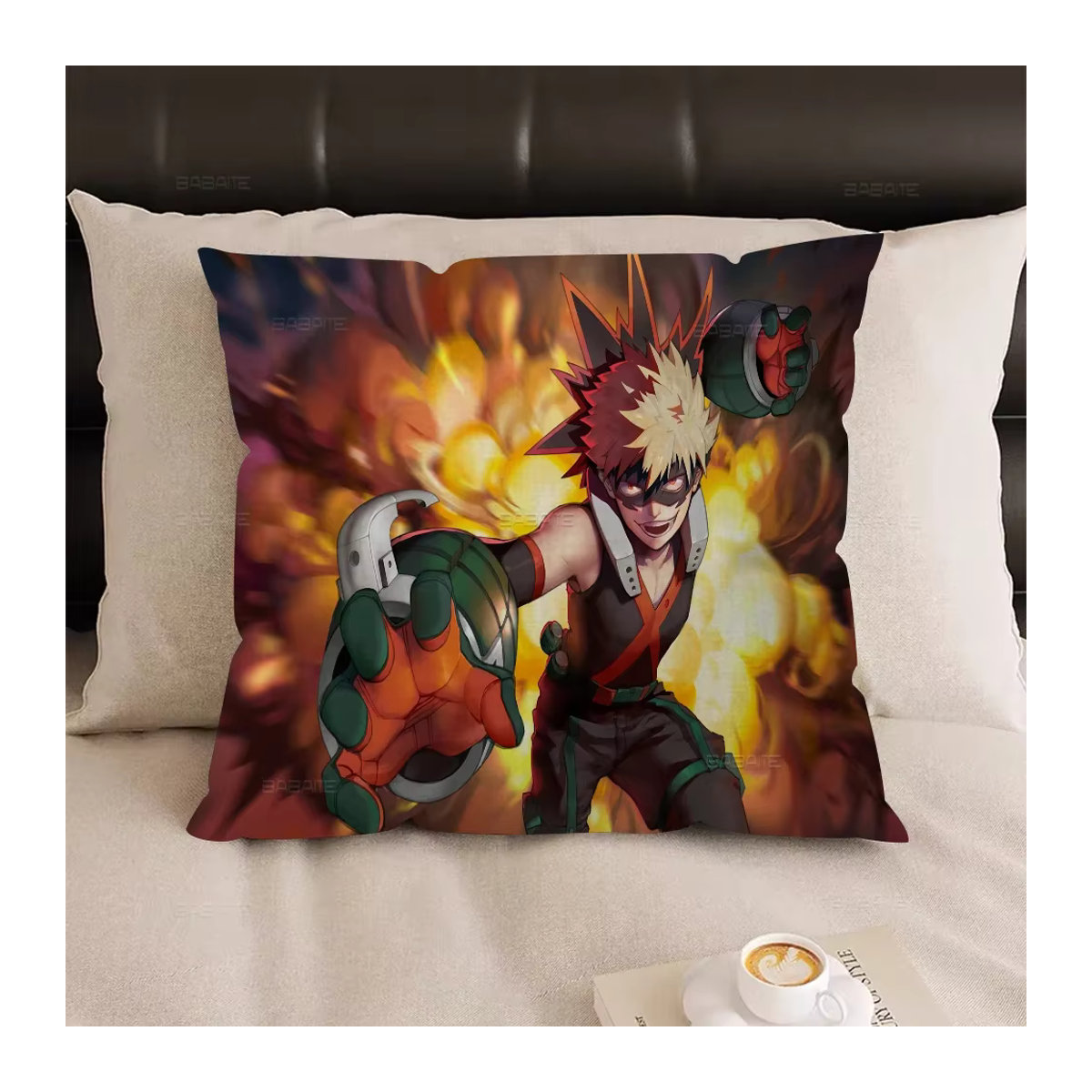 Dekorativer Kissenbezug My Hero Academia Bakugou Katsuki mit doppelseitigem Cartoon-Druck, mehrfarbig - Bild 6