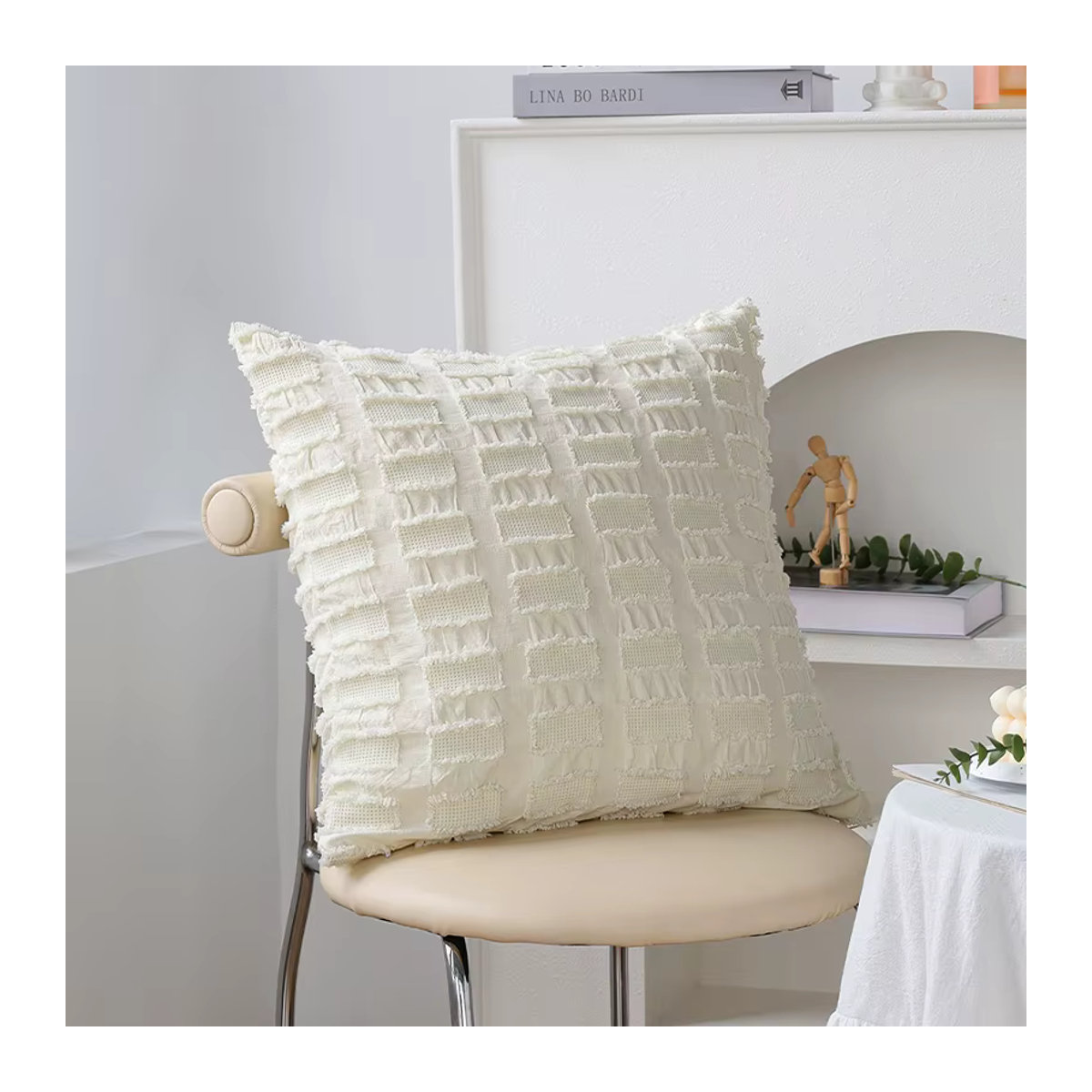 Dekorativer Kissenbezug von CANIRICA in Creme im nordischen Stil für dein Wohnzimmer - Bild 4