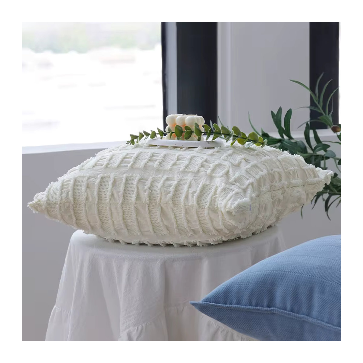 Dekorativer Kissenbezug von CANIRICA in Creme im nordischen Stil für dein Wohnzimmer - Bild 5