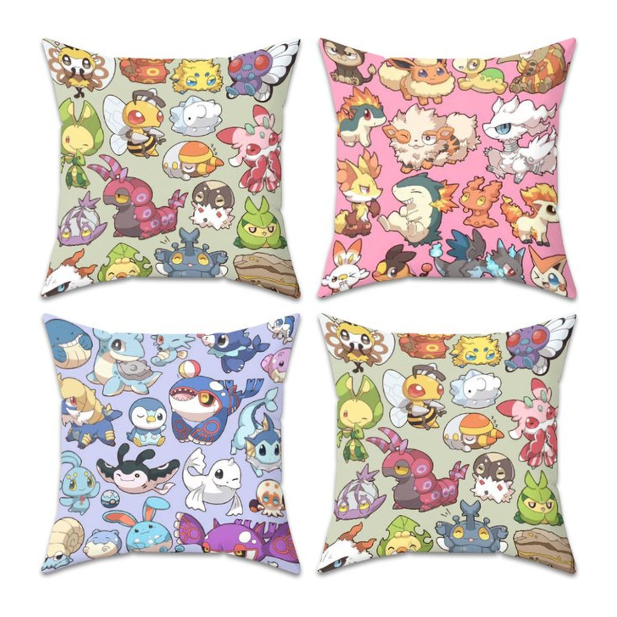 Dekorativer Pokémon Kissenbezug in Mehrfarbig, B/T/H: 45 x 45 x 0 cm - Bild 1