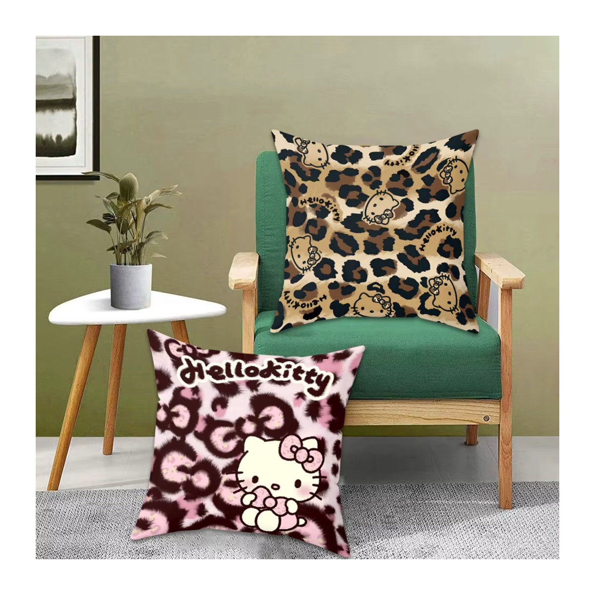 Dekorativer Sanrio Kissenbezug für Sofakissen und Couchkissen, mehrfarbig, B/T/H: 45 x 45 x 45 cm - Bild 2