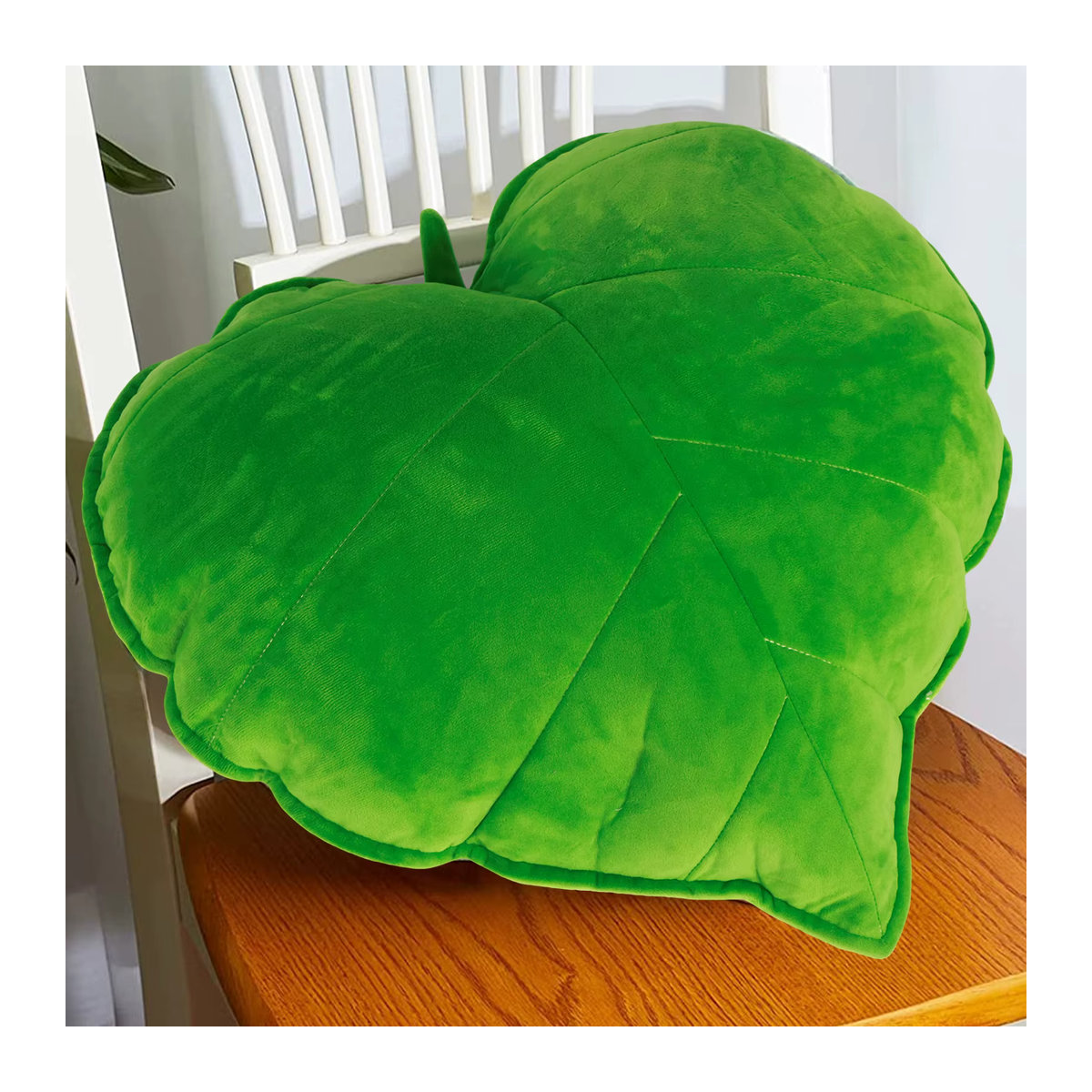 Dekoratives 3D-Blatt-Wurfkissen aus weichem Plüsch in Pflanzenform - Bild 6