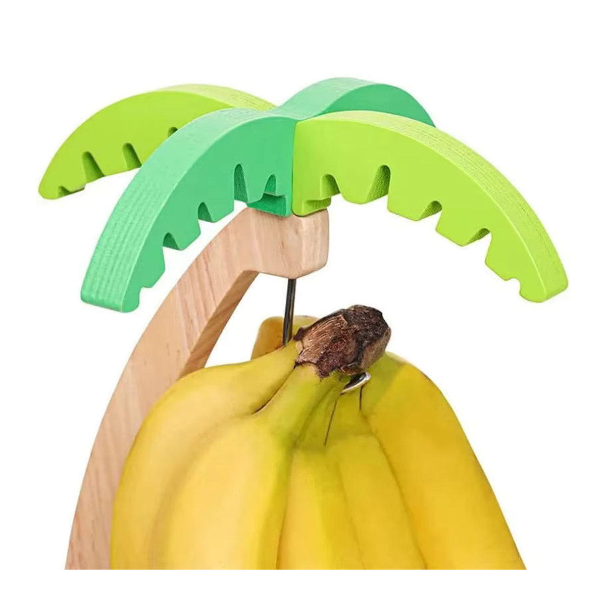 Dekoratives Bananenregal aus Holz zum Aufhängen mit Haken in Mehrfarbig - Bild 3