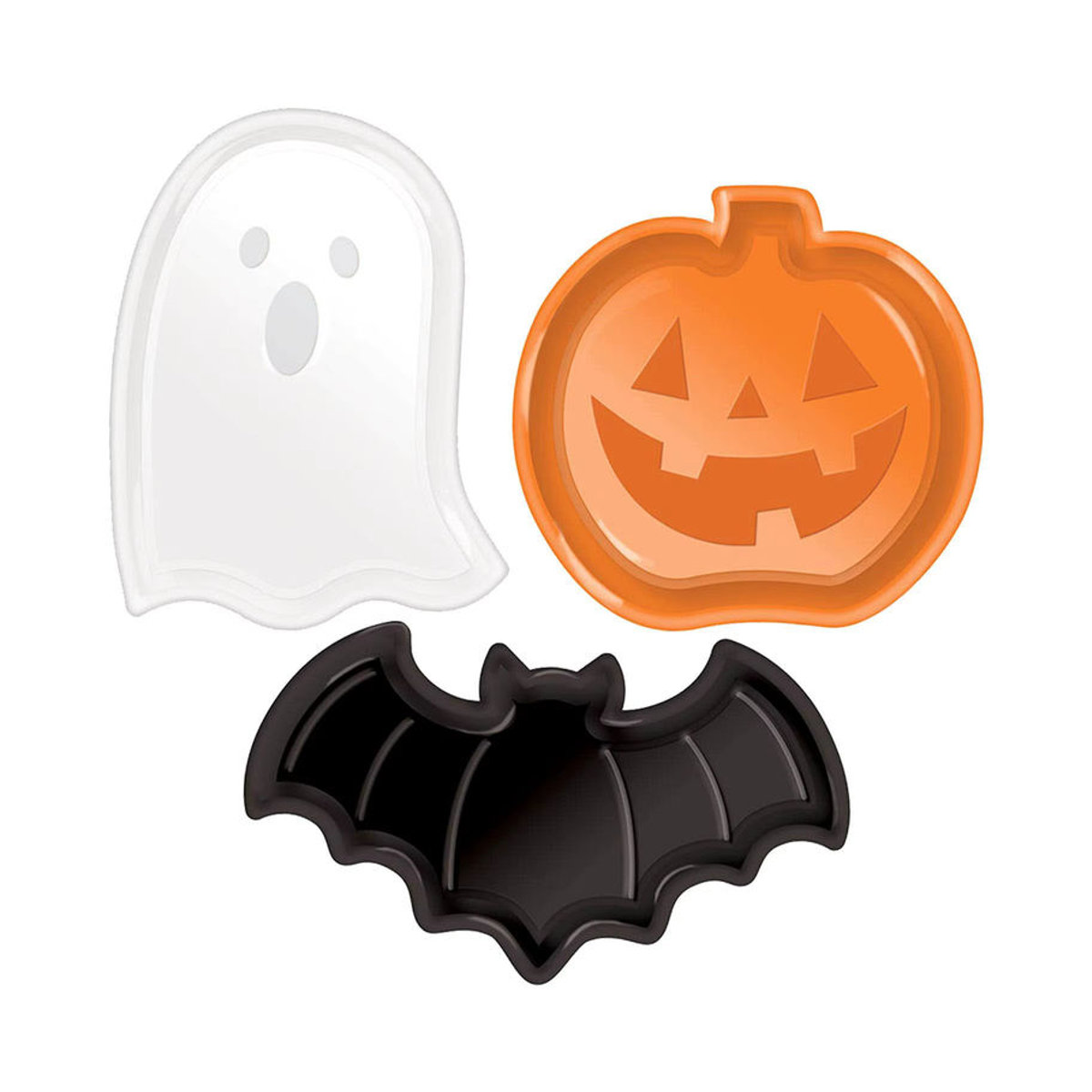 Dekoratives Halloween Kürbis Serviertablett aus Kunststoff in Orange für Charcuterie und Lebensmittel - Bild 3