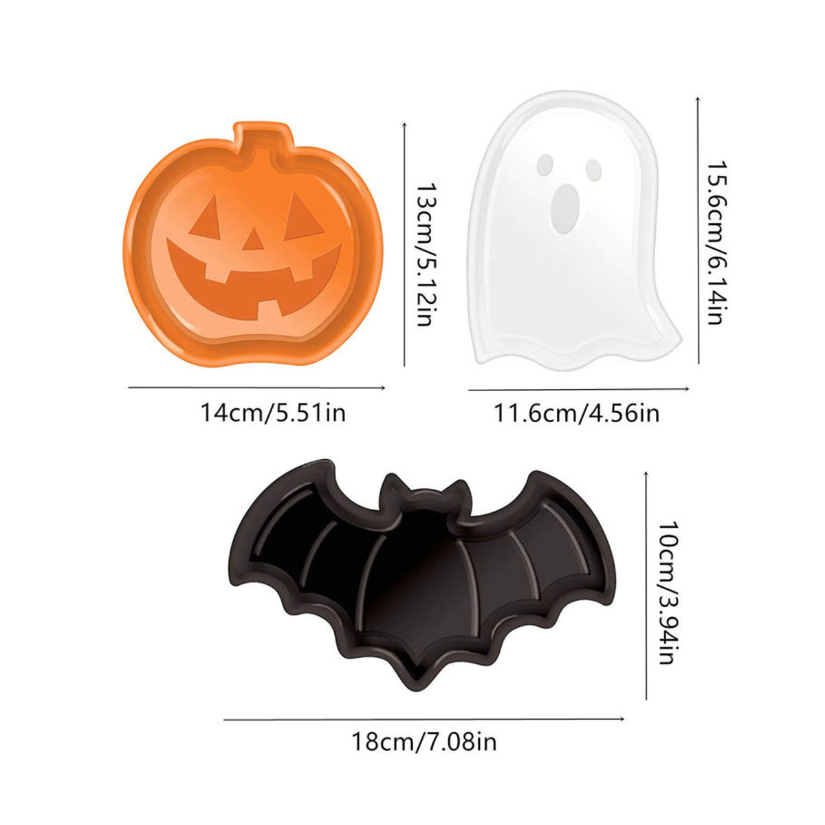 Dekoratives Halloween Kürbis Serviertablett aus Kunststoff in Orange für Charcuterie und Lebensmittel - Bild 5