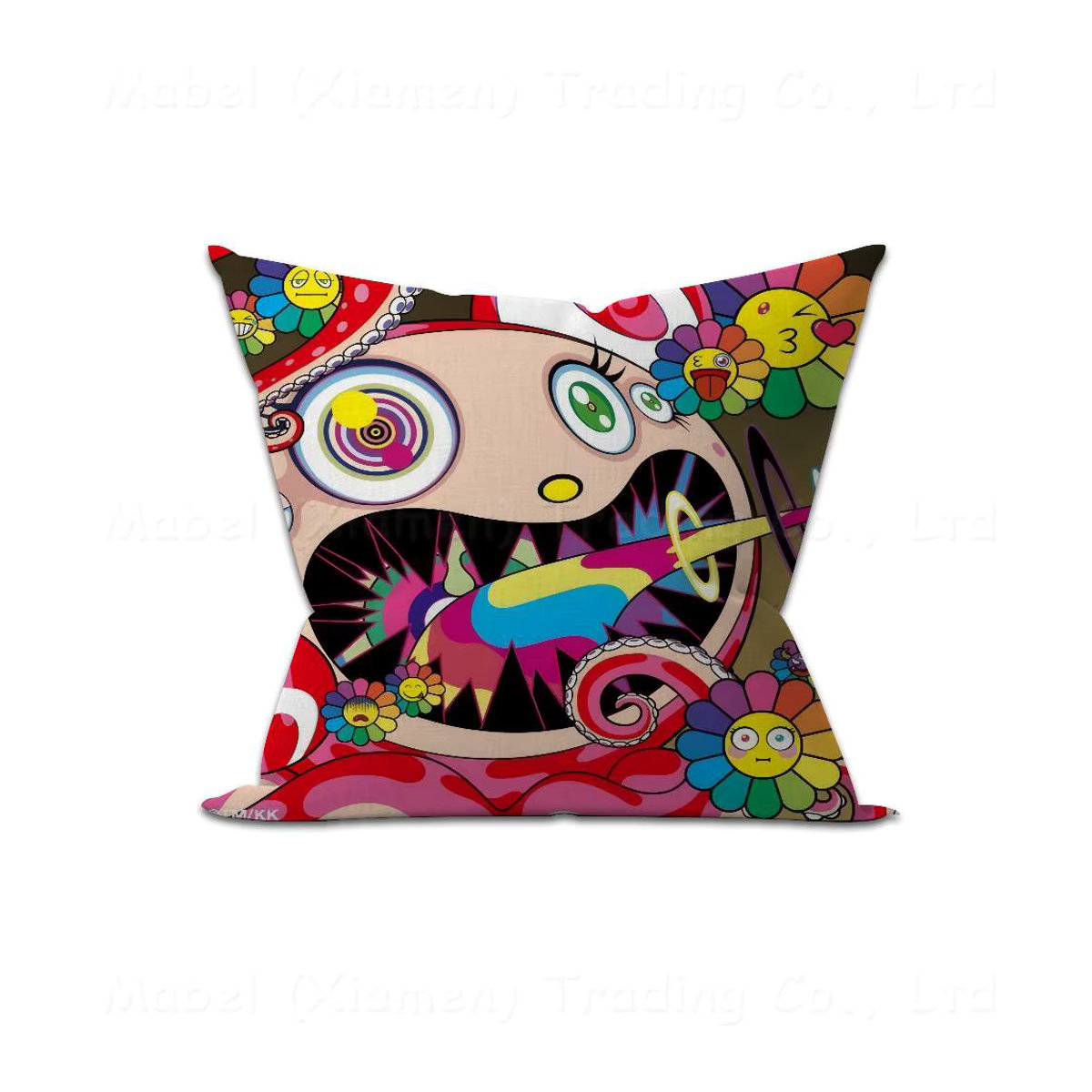 Dekoratives Kissen Pop Aesthetics T-Takashi-M-Murakami Personalisierter Bildtext, mehrfarbig, B/T/H: 45 x 45 x 45 cm - Bild 6