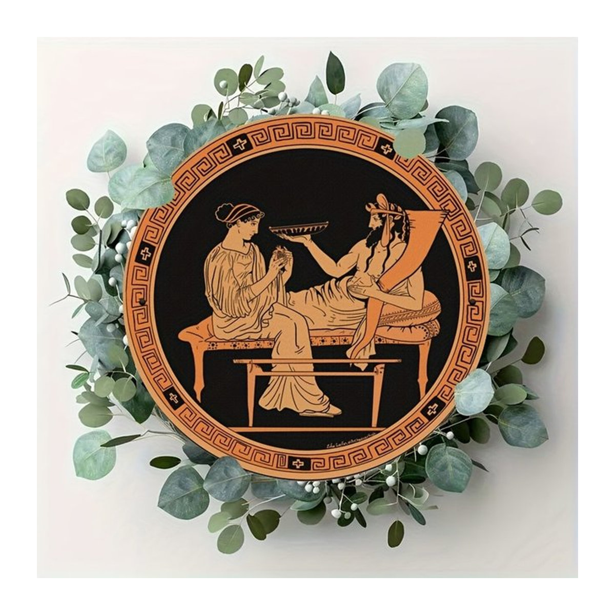 Dekoratives Metallschild Persephone und Hades aus der griechischen Mythologie in Schwarz, B/B/B: 20,3 x 20,3 x 20,3 cm - Bild 1