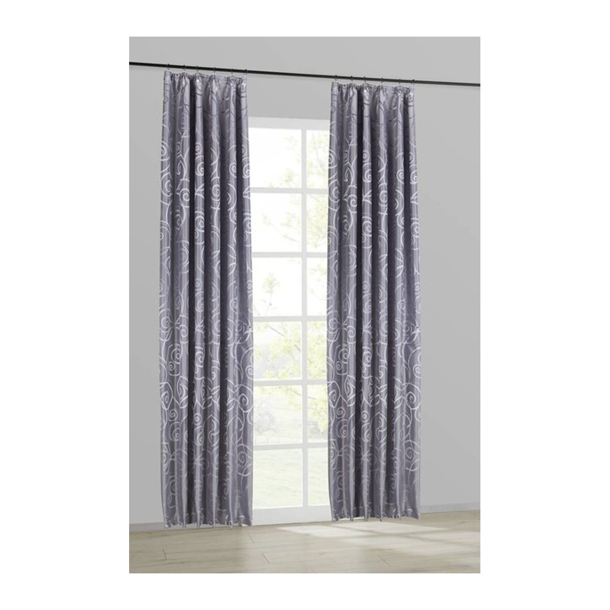 Dekovorhang Triest silver edition silber B/H: 140 x 245 cm - Bild 1