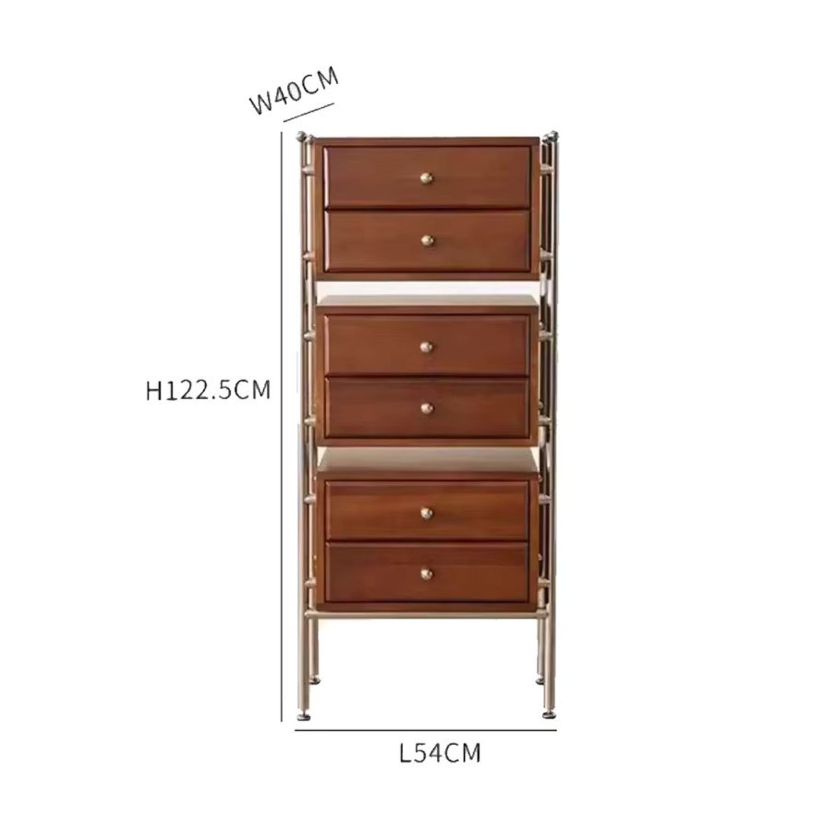 DELEVEN Aktenschrank im Nordic Vintage Design als luxuriöser Mehrzweckschrank in Nussbaum - Bild 2