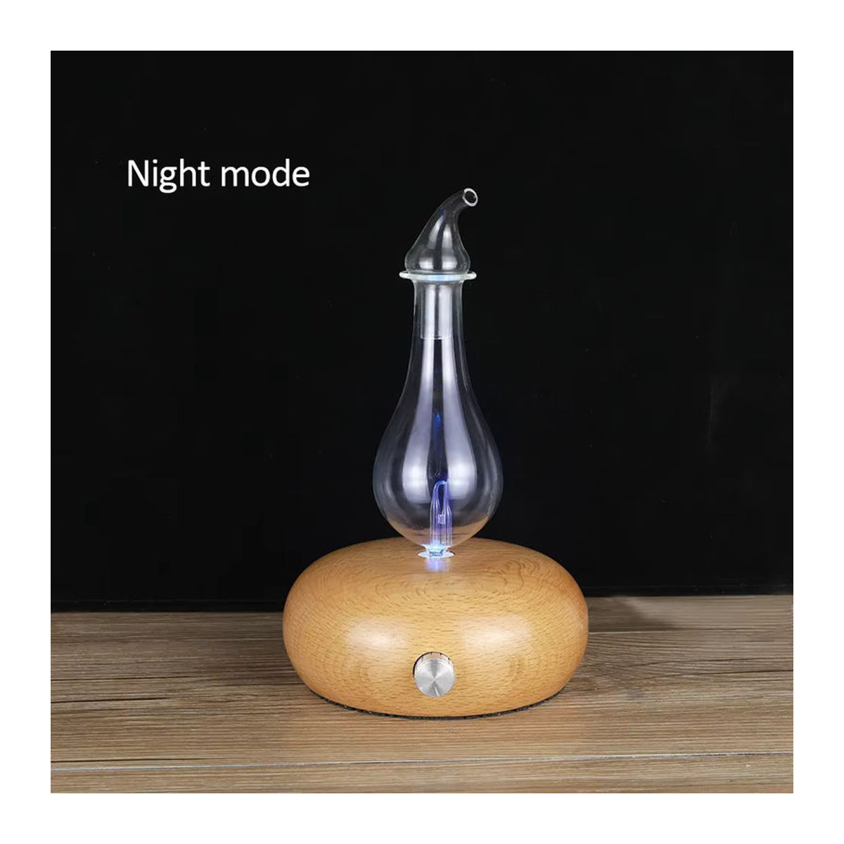 DELIXING Elektrischer Aroma Diffusor aus Holz und Glas in Braun für ätherische Öle - Bild 4
