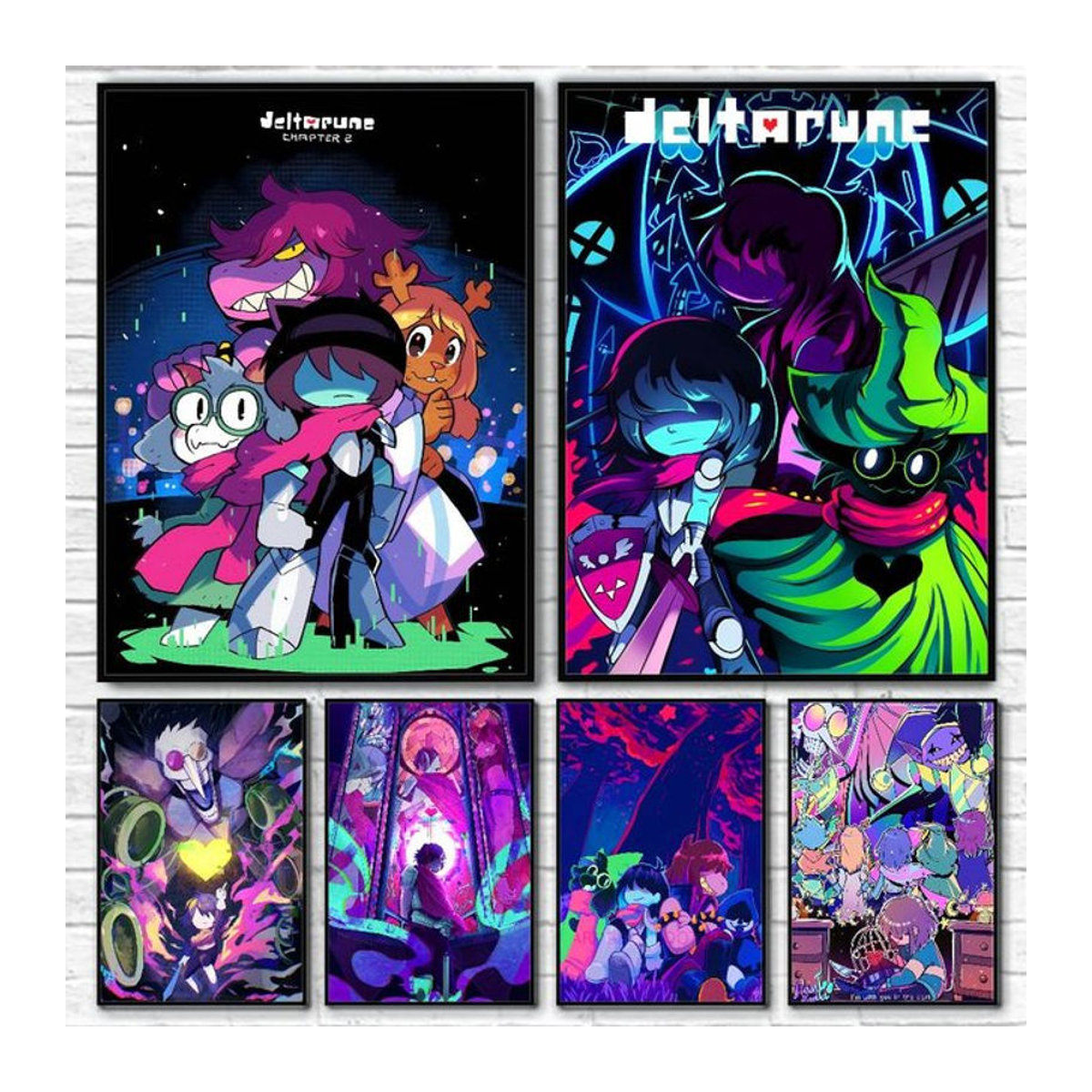 Deltarune Wandkunst Poster, selbstklebend, mehrfarbig, Papier, B: 20 cm, H: 15 cm, T: 15 cm - Bild 1