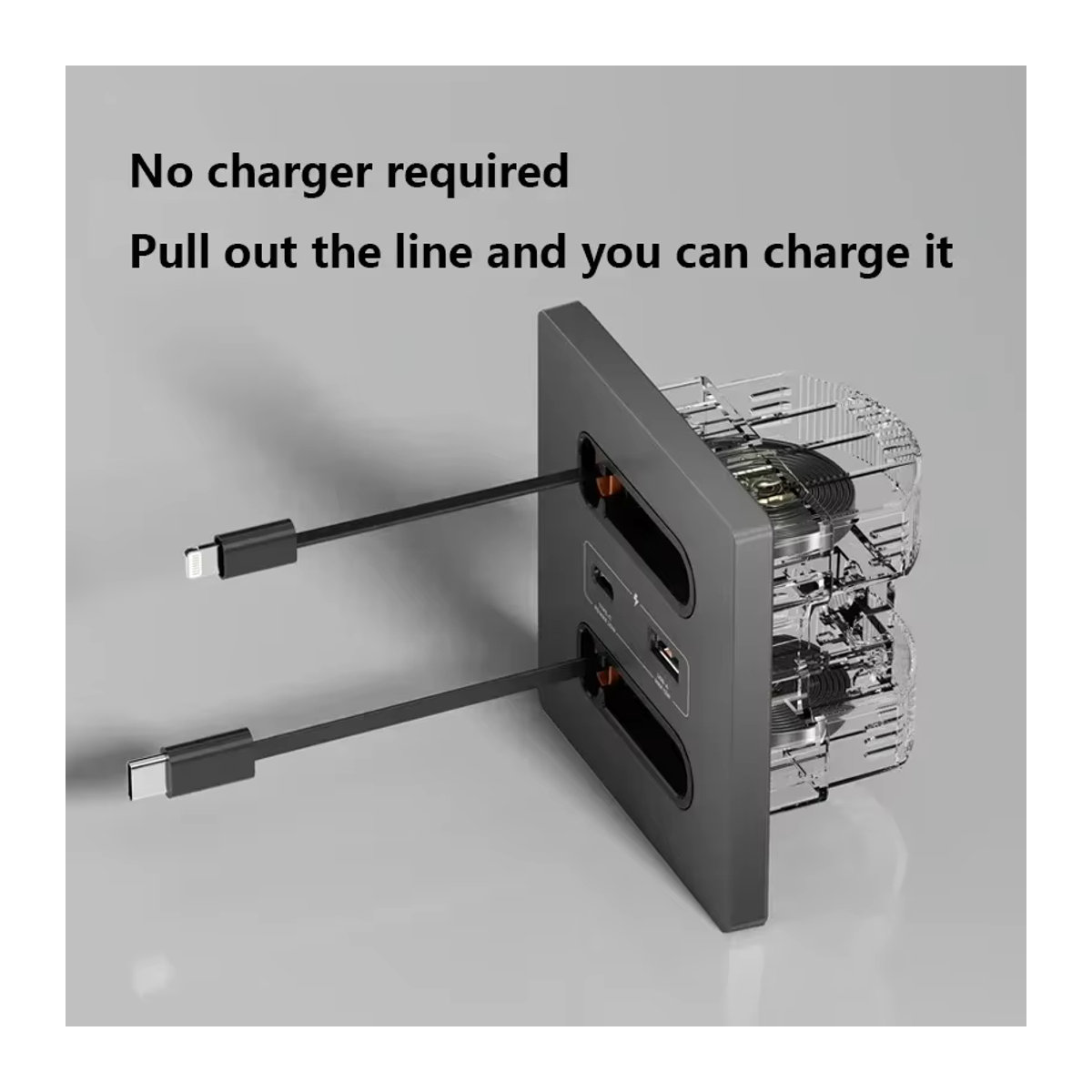 Depo Guye Universelle Smart-Steckdose in Schwarz mit USB-C-Anschluss und 20 W Schnellladung im minimalistischen Design - Bild 3