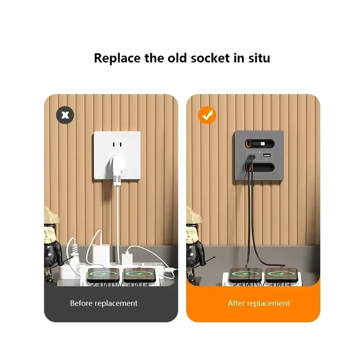 Depo Guye Universelle Smart-Steckdose in Schwarz mit USB-C-Anschluss und 20 W Schnellladung im minimalistischen Design - Bild 4