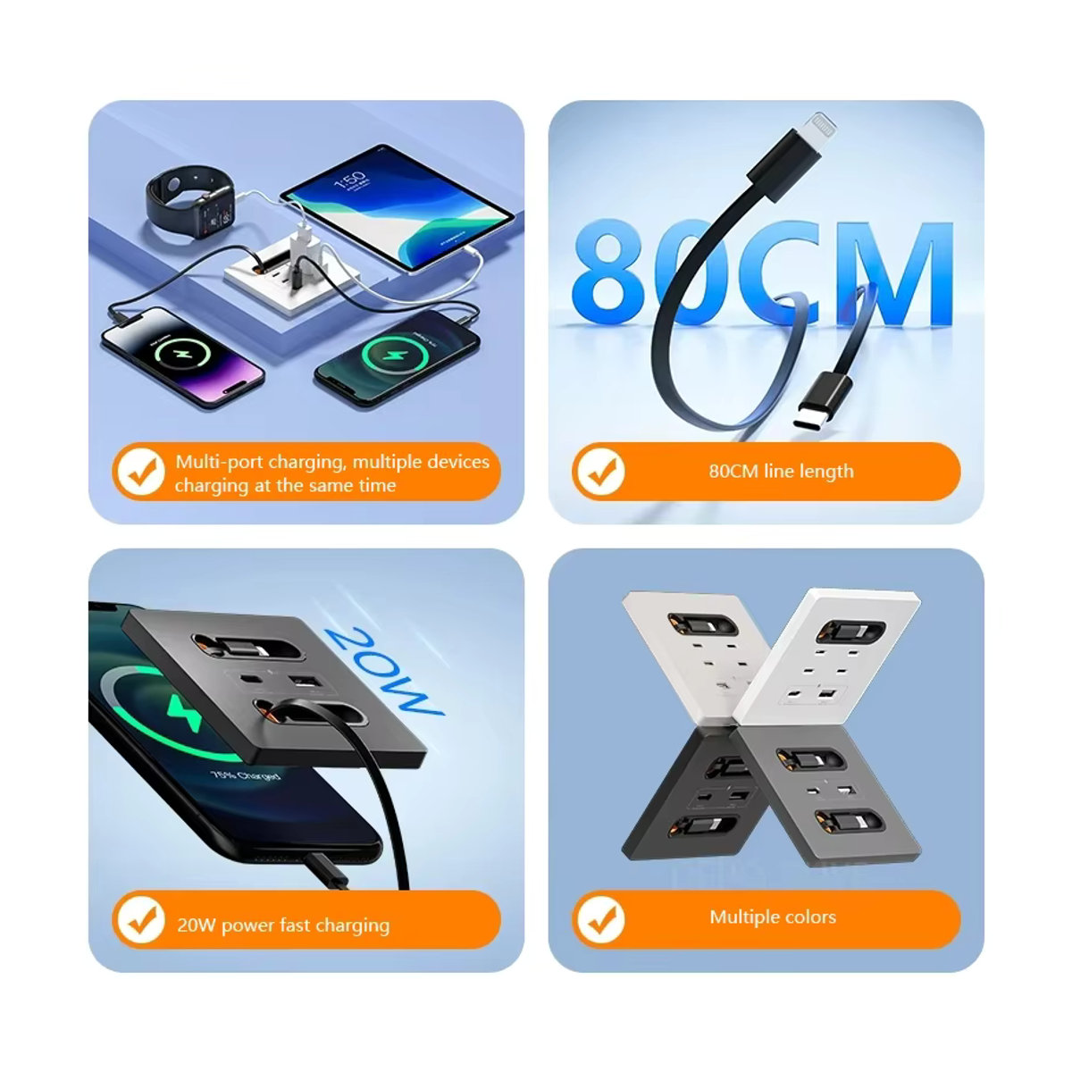 Depo Guye Universelle Smart-Steckdose in Schwarz mit USB-C-Anschluss und 20 W Schnellladung im minimalistischen Design - Bild 5