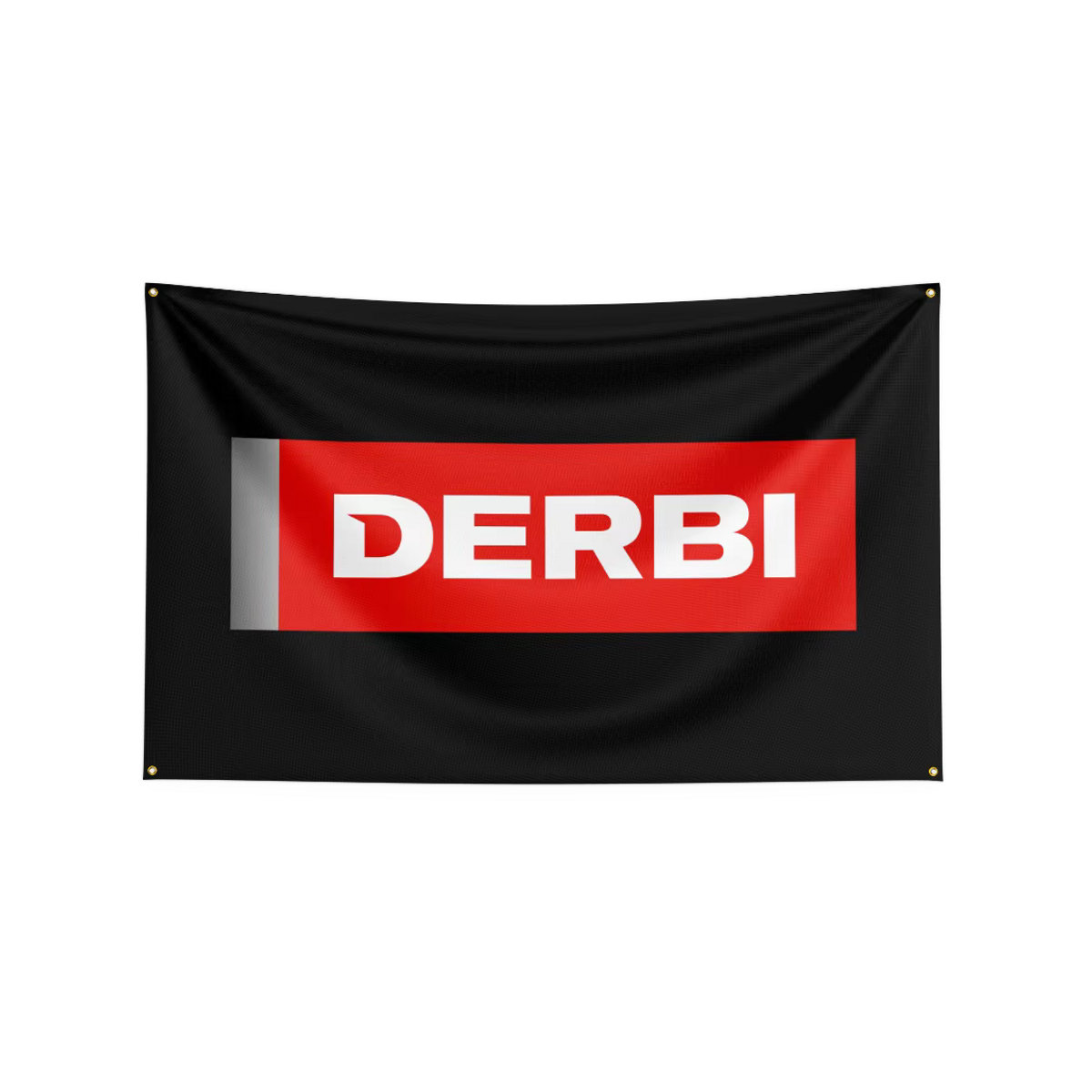 Derbis Motorrad Flagge Banner aus Polyester in Schwarz, Rechteckig, Breite: 91,44 cm, Höhe: 152,4 cm - Bild 3