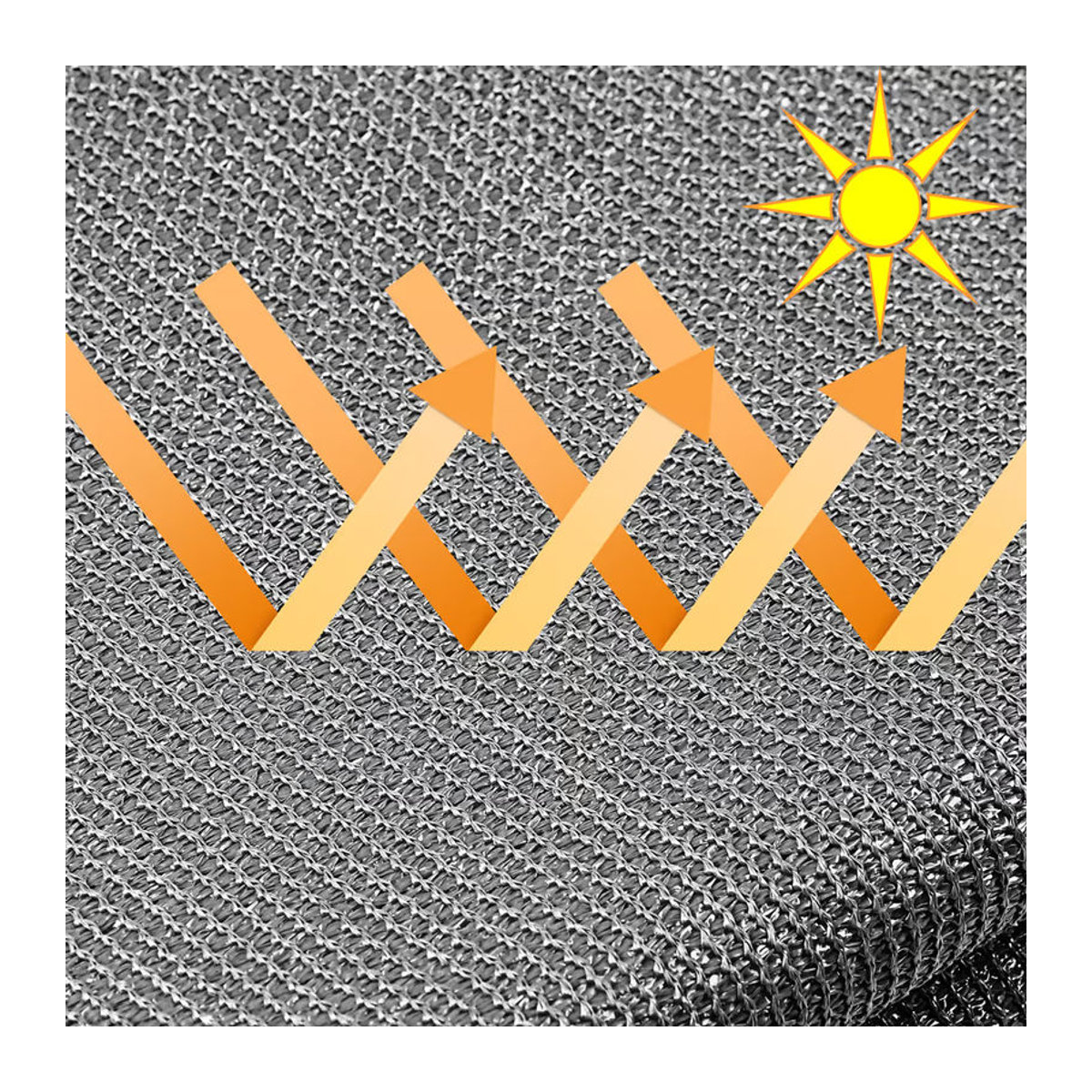 DETEX Balkonsichtschutz Anthrazit Wetterfestes Schattiernetz mit 85% Schattierwirkung und Windschutz, Breite: 120 cm, Länge: 10 m - Bild 4