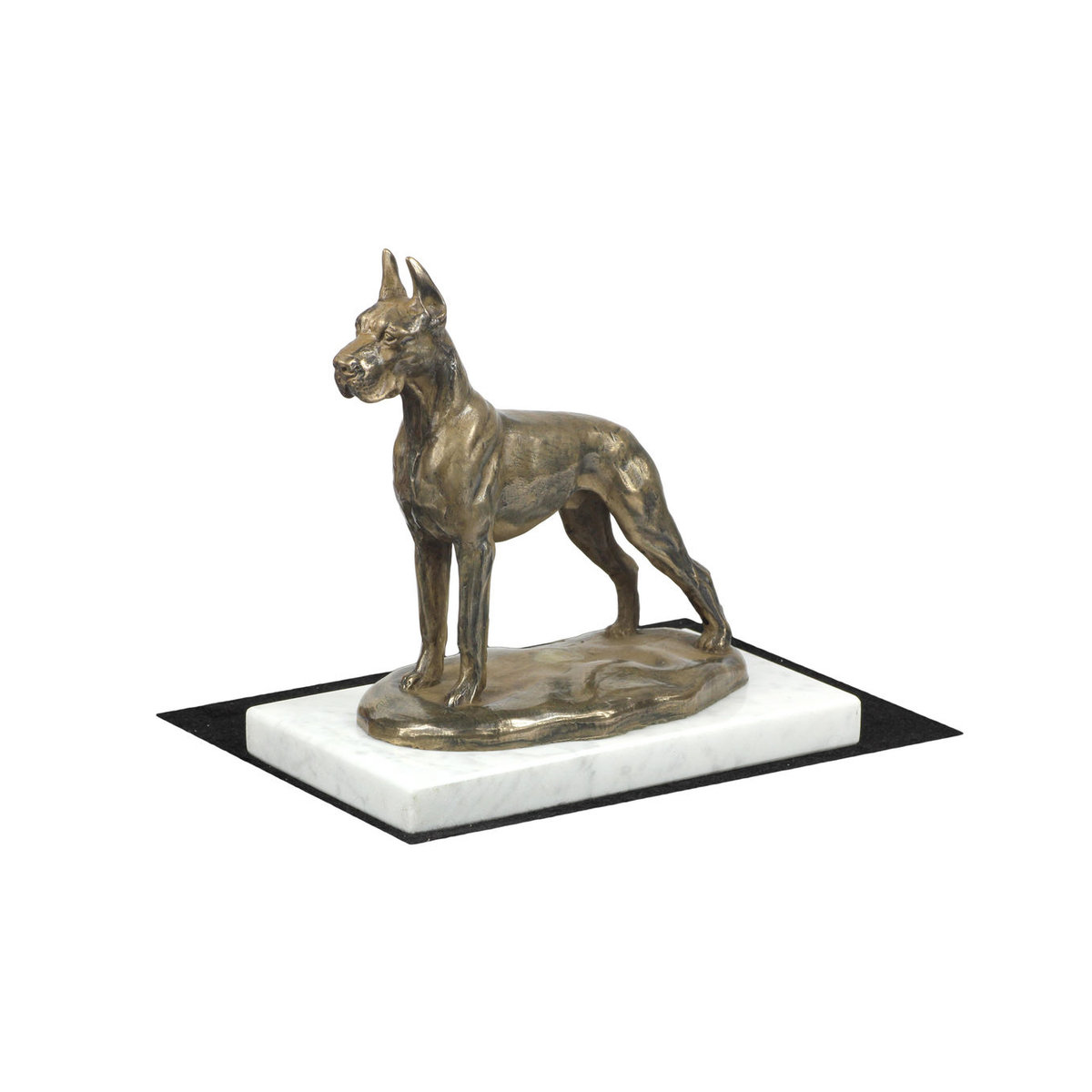 Deutsche Dogge I Hundestatuette von Art-Dog in Braun auf weißem Marmor - Bild 2