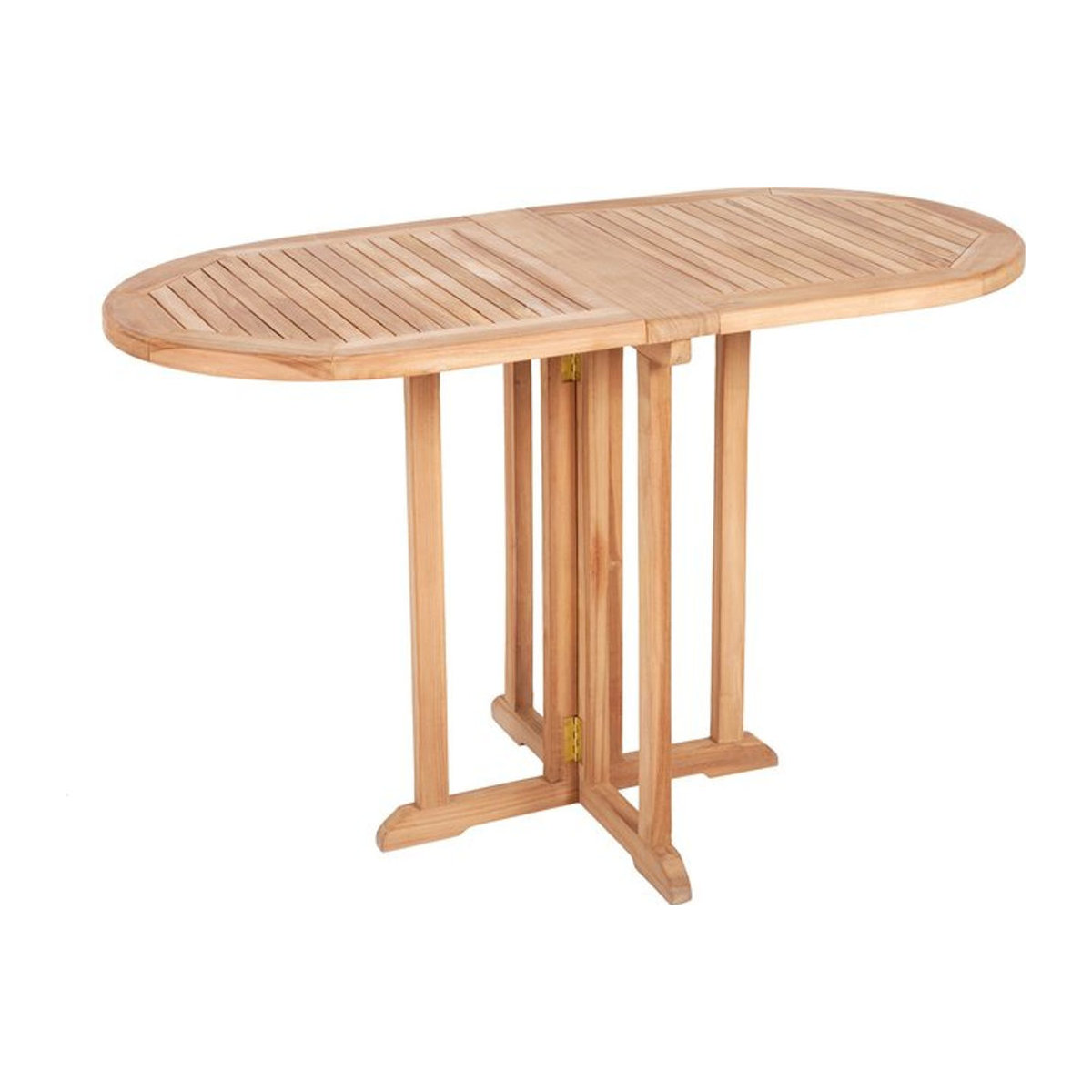 deVries Balkontisch Woodie aus Teak Massivholz, klappbar, B/H/T: 120 x 75 x 60 cm, Natur/Braun - Bild 1