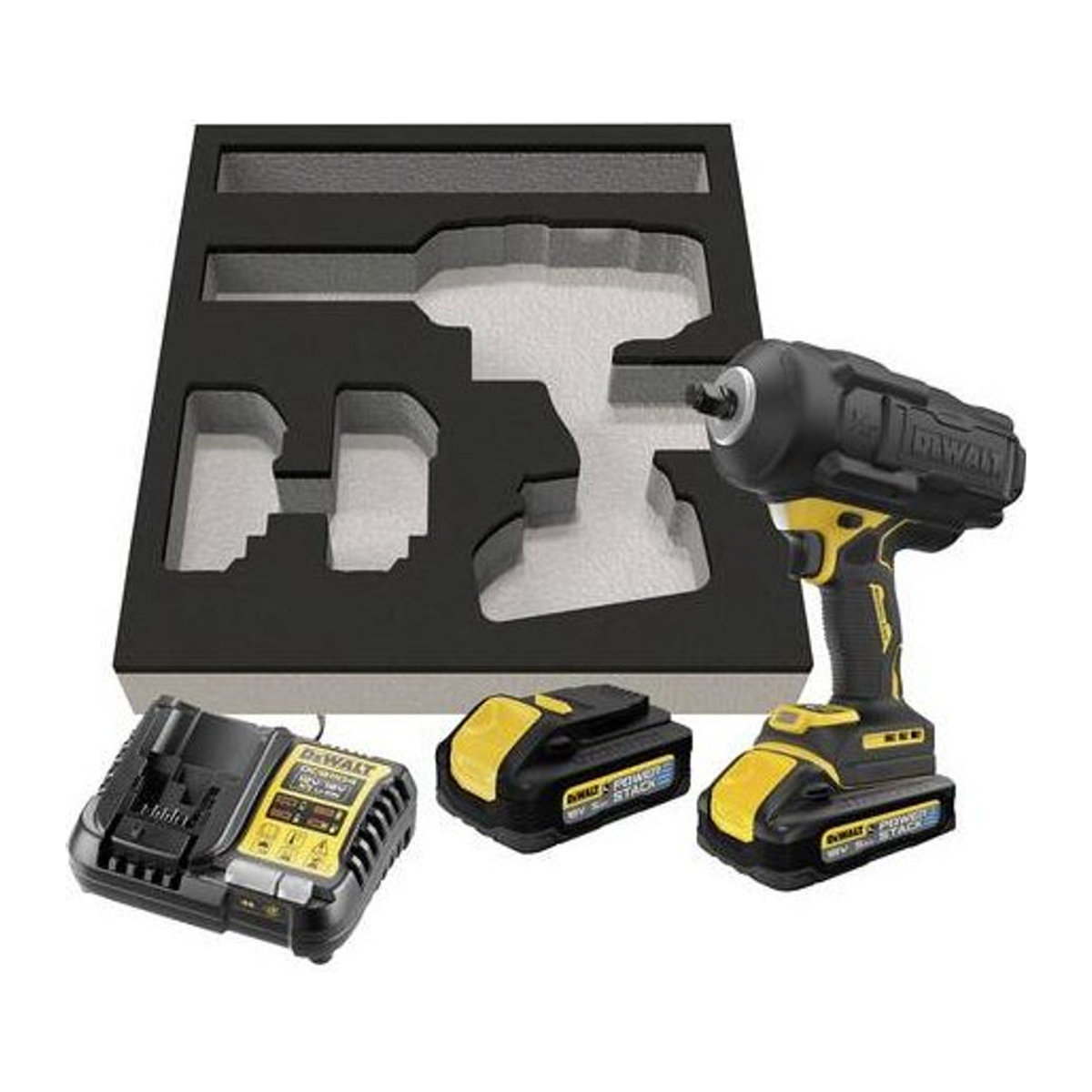 DeWalt Akku-Schlagschrauber DCF961H2G 18V mit 2 Akkus 5Ah Li-Ion und Ladegerät in Aluminium-Optik - Bild 1