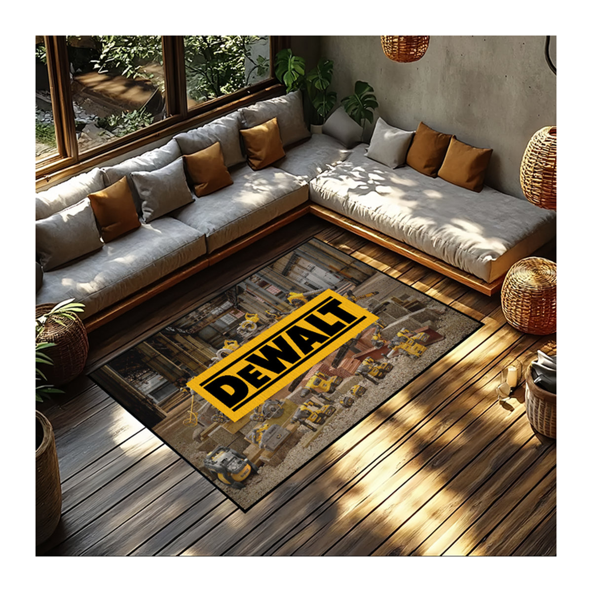 DeWalt Teppich mit Logo, mehrfarbig, rutschfest und saugfähig - Bild 1